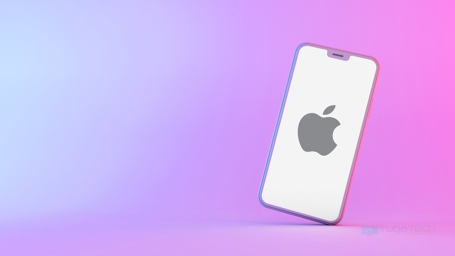 Ecrã do iPhone com logo da Apple