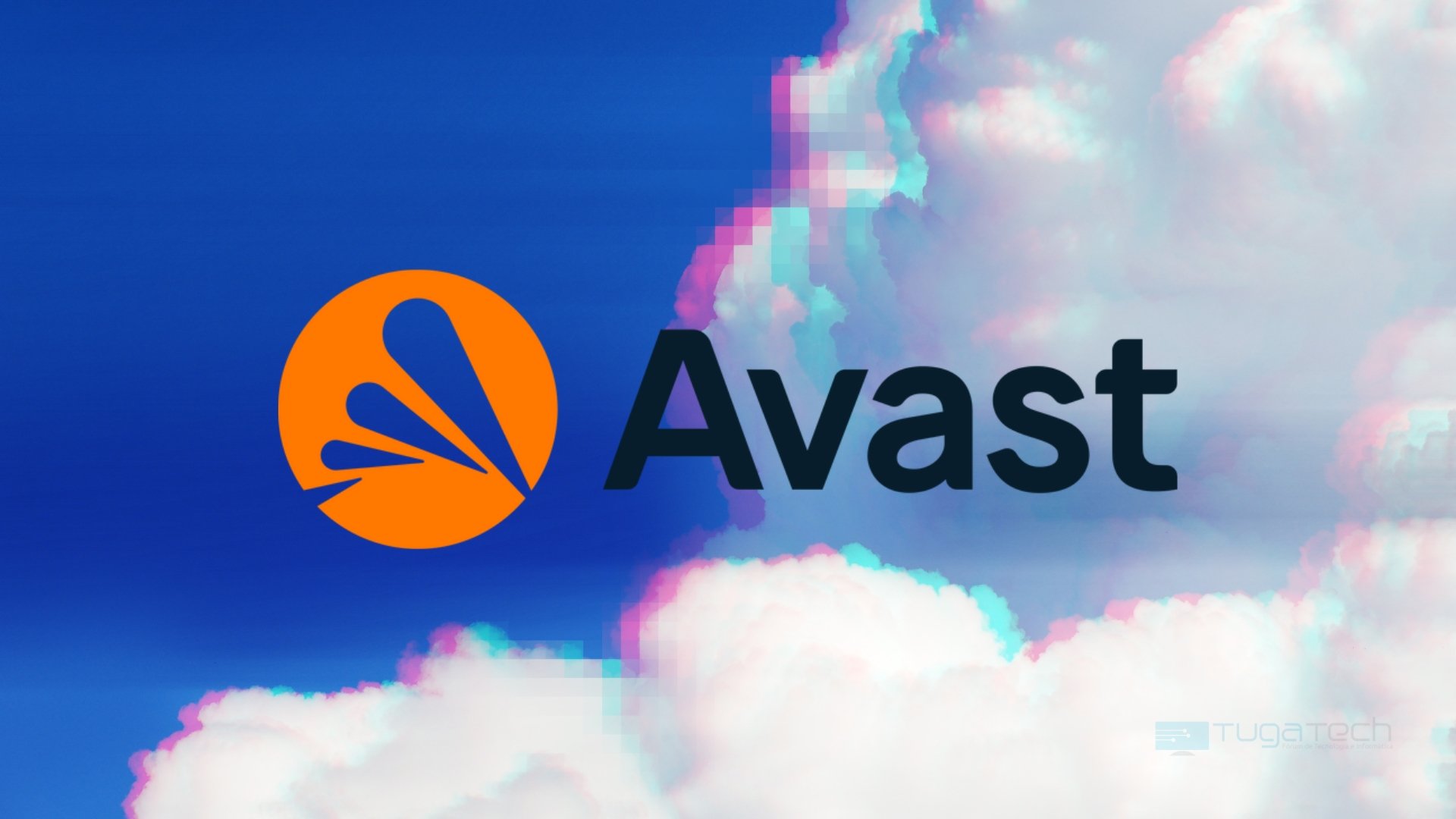 Avast logo sobre nuvens