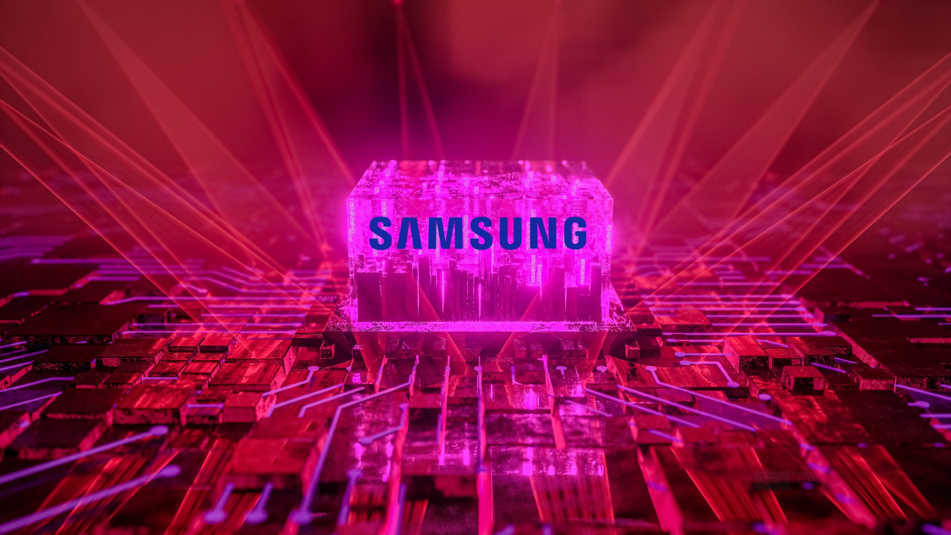 Samsung logo em chip