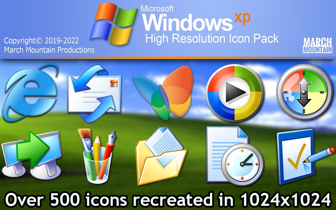 ícones do windows xp alta qualidade