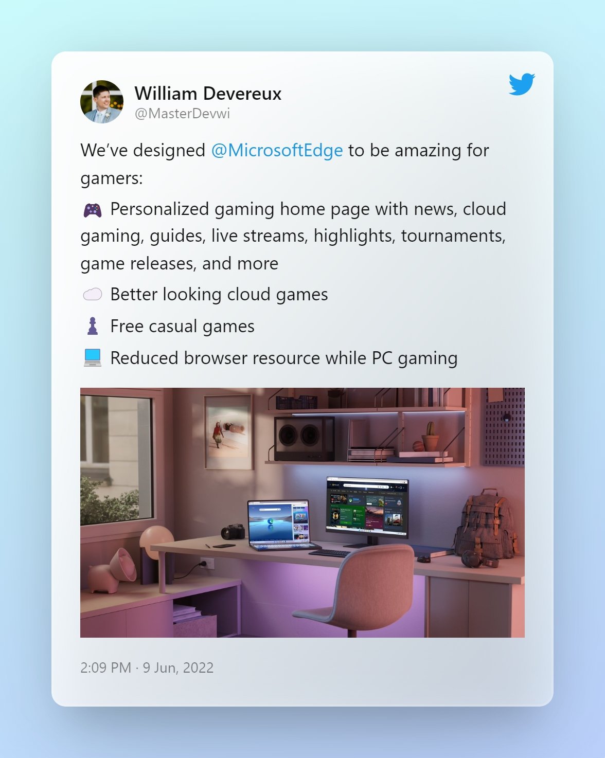 Microsoft Edge para gaming