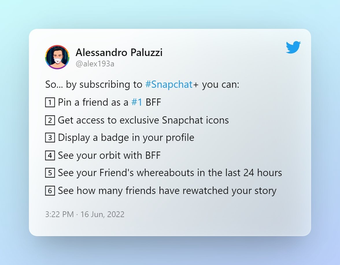 funcionalidades do Snapchat Plus