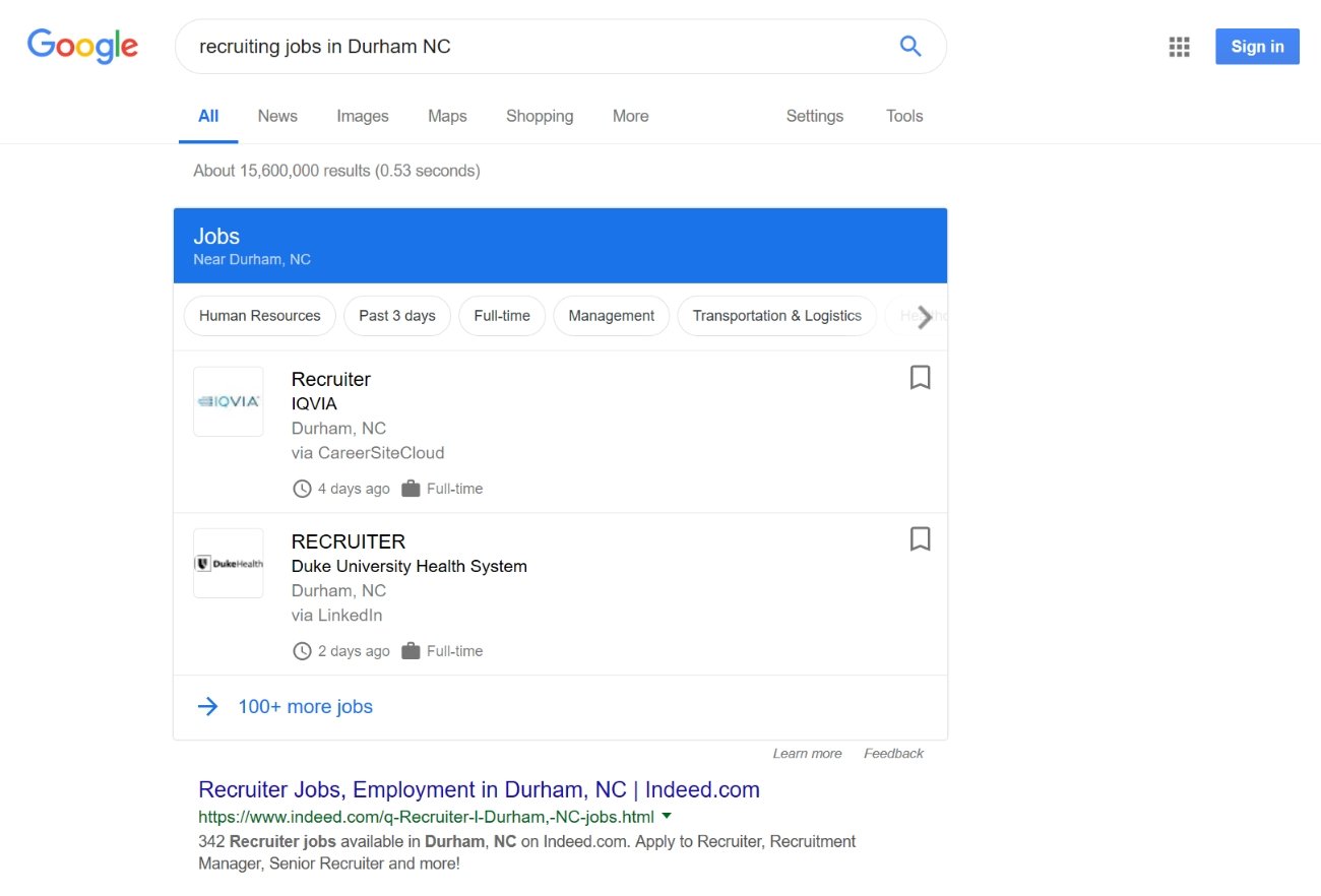 google for jobs pesquisa