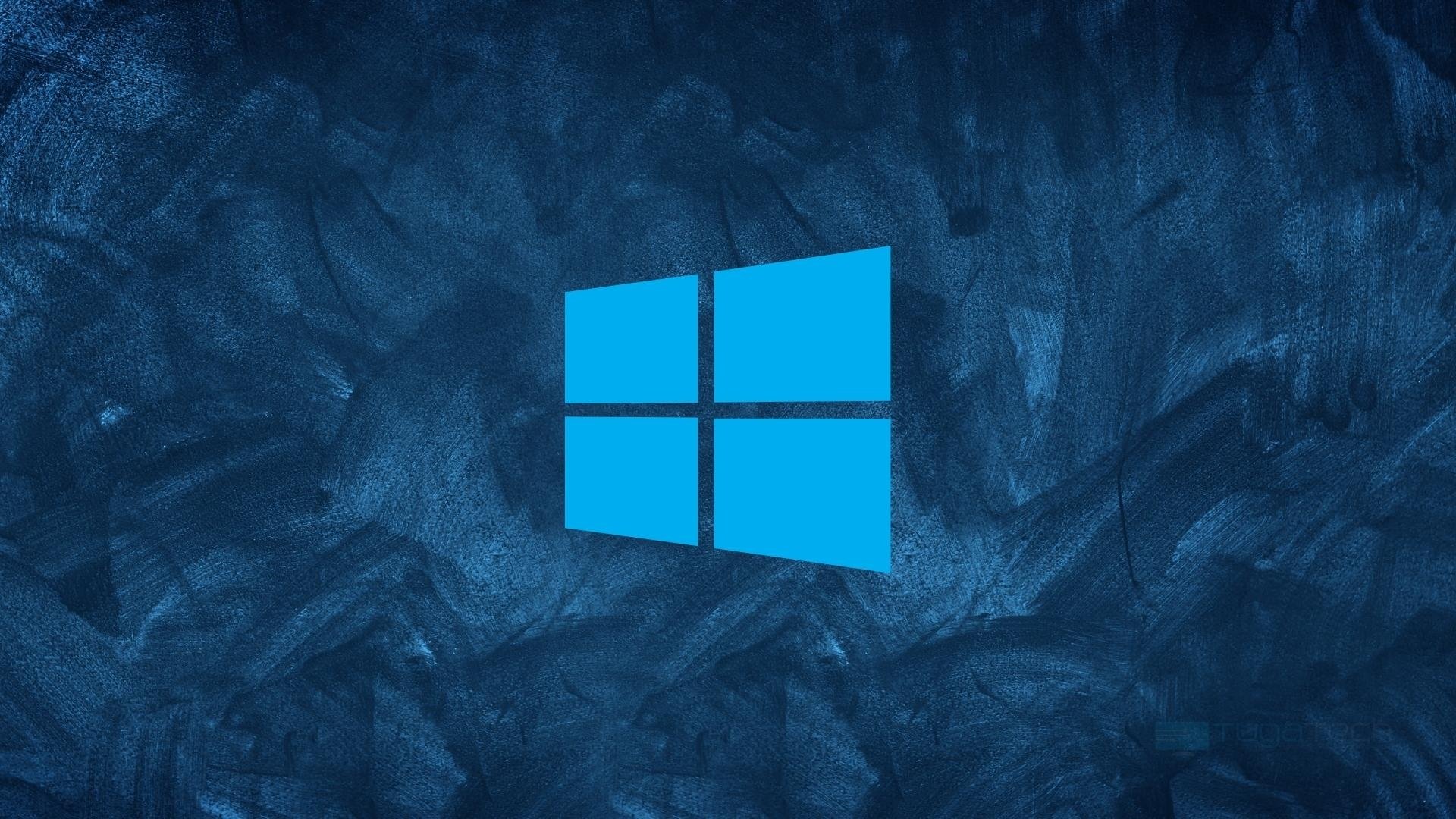 Windows logo sobre fundo azul