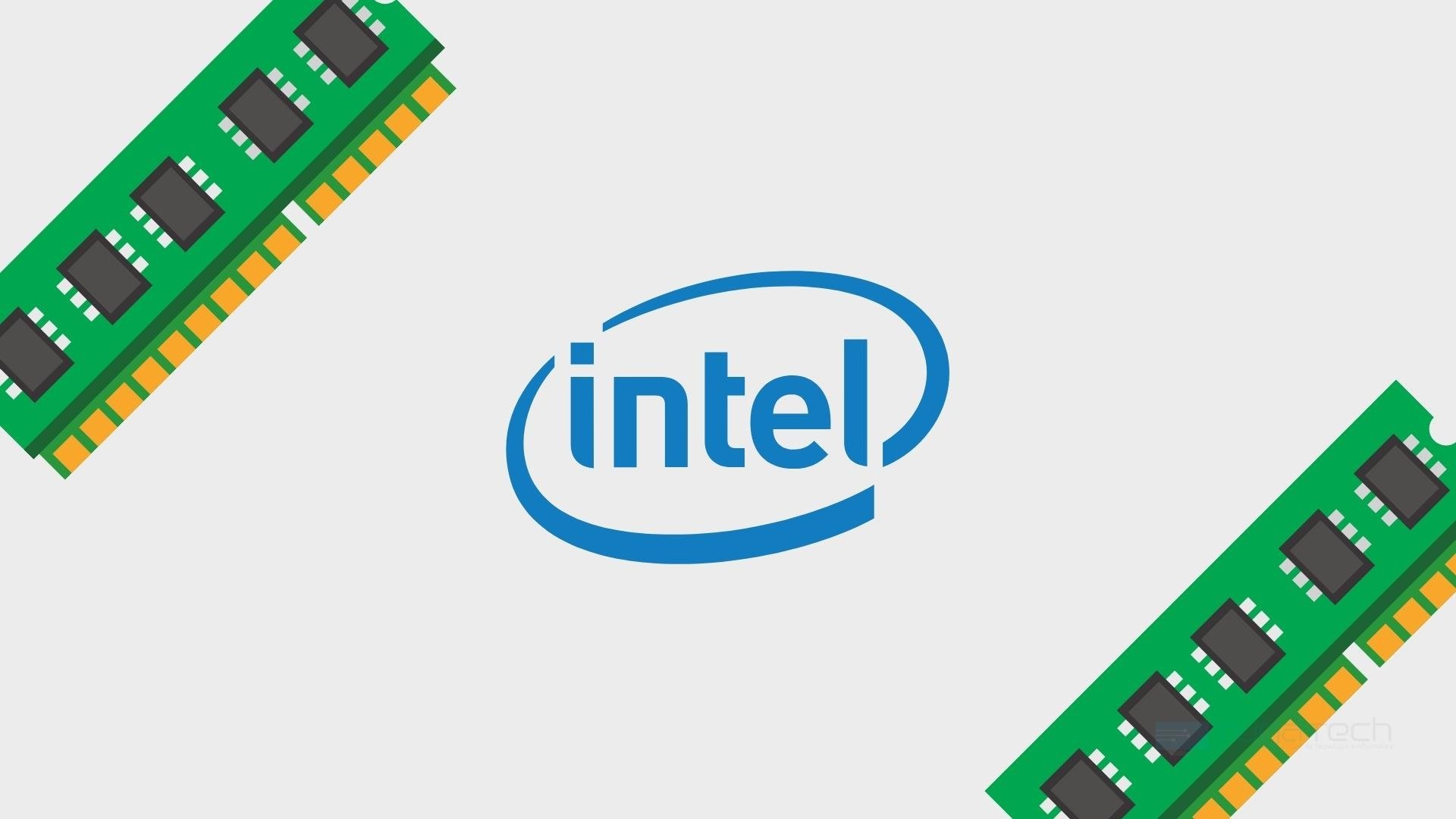 Intel logo em memórias RAM