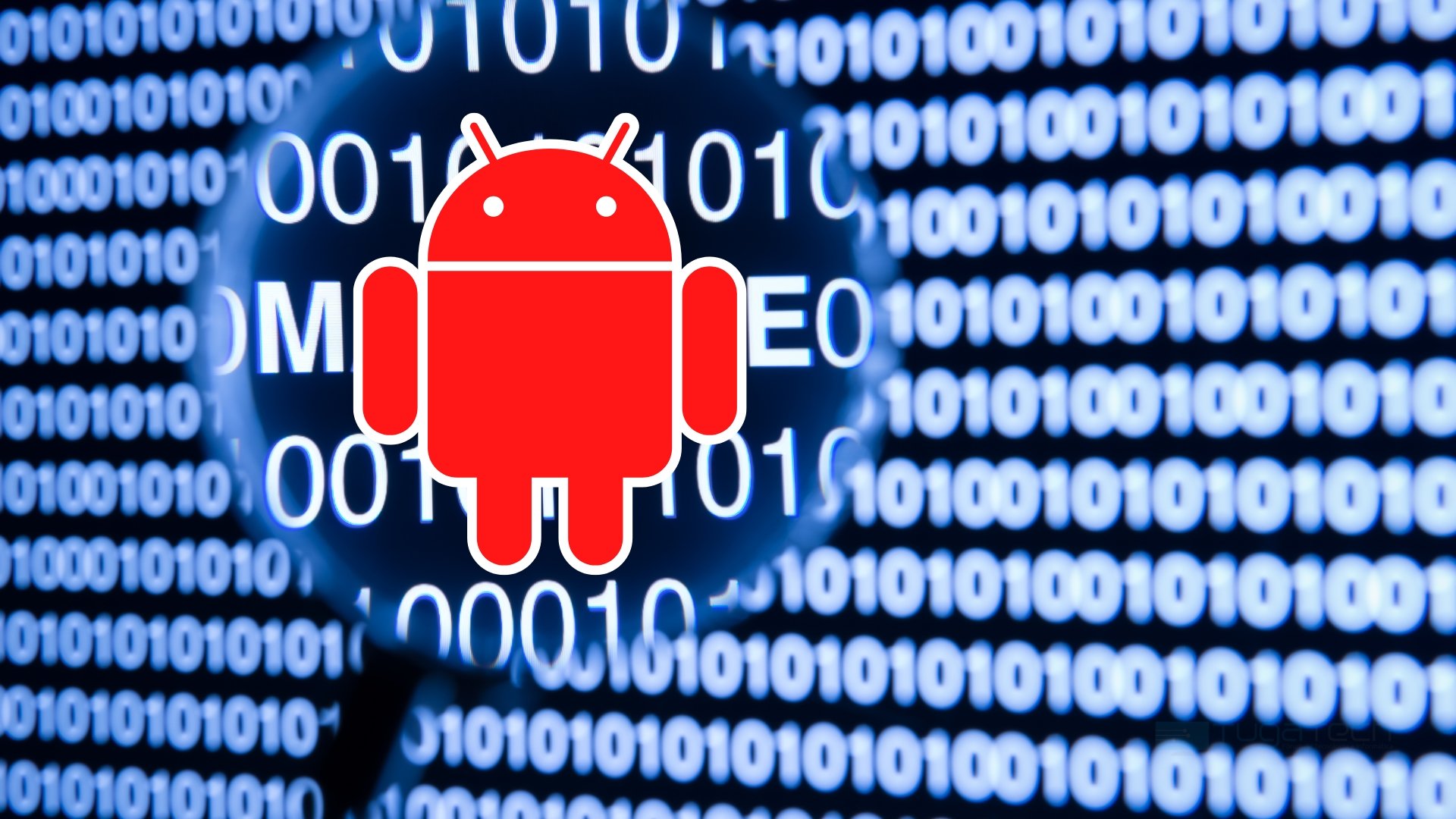 Android vermelho com malware