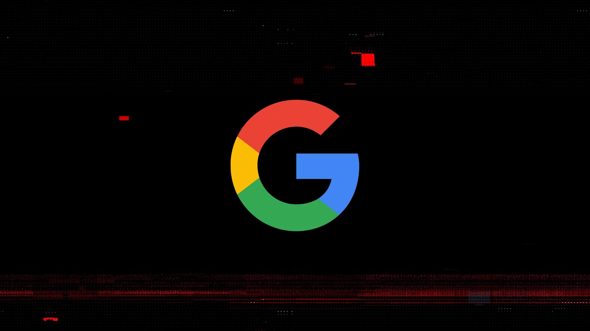 Google logo sobre glitch