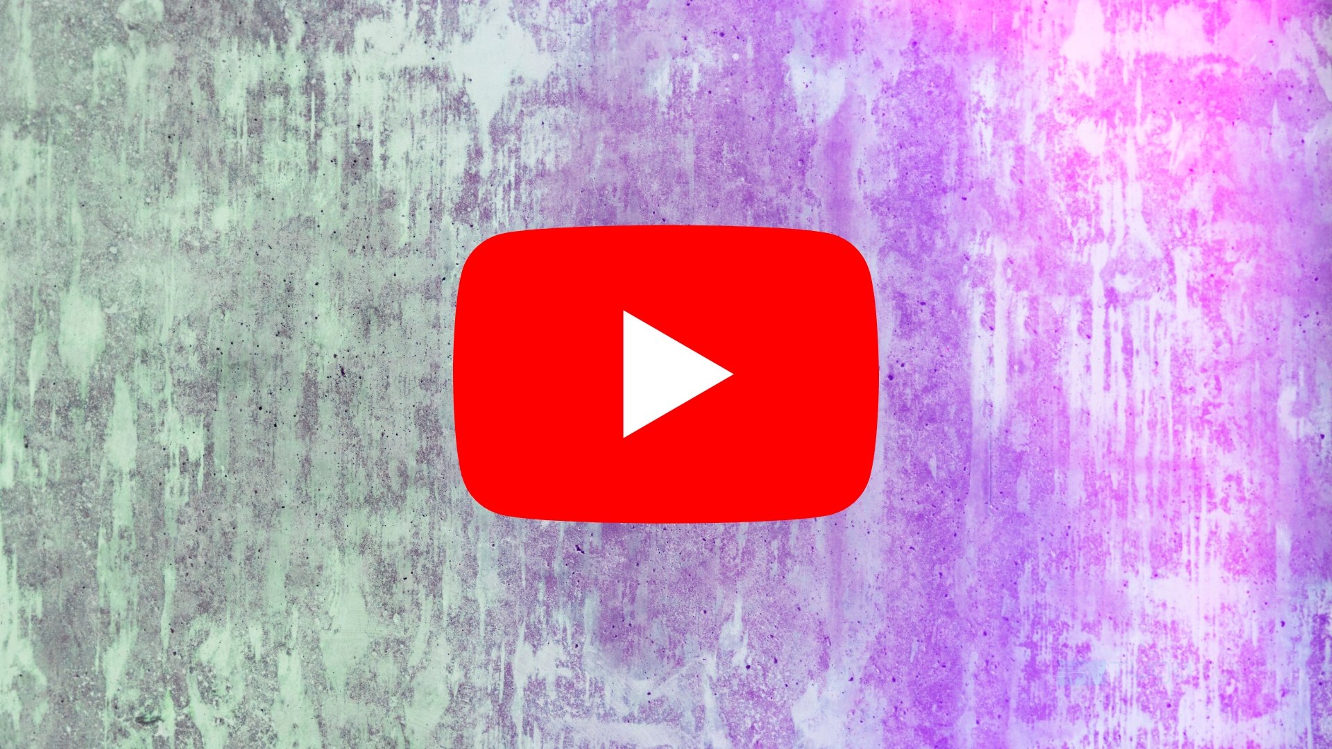 YouTube sobre fundo colorido
