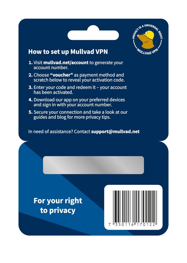cartão de ativação VPN