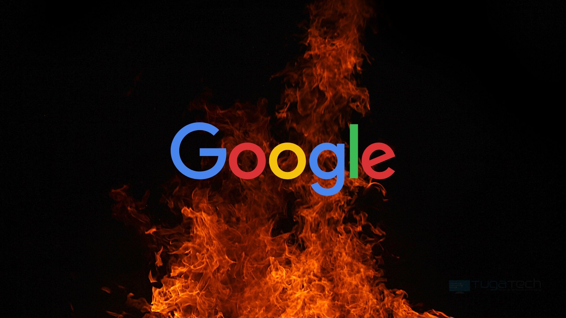 fogo sobre a Google