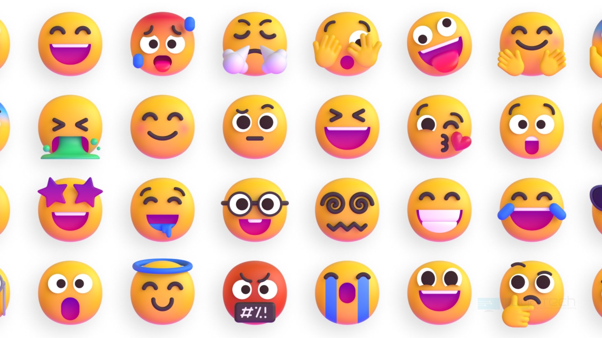 Microsoft emojis 3D