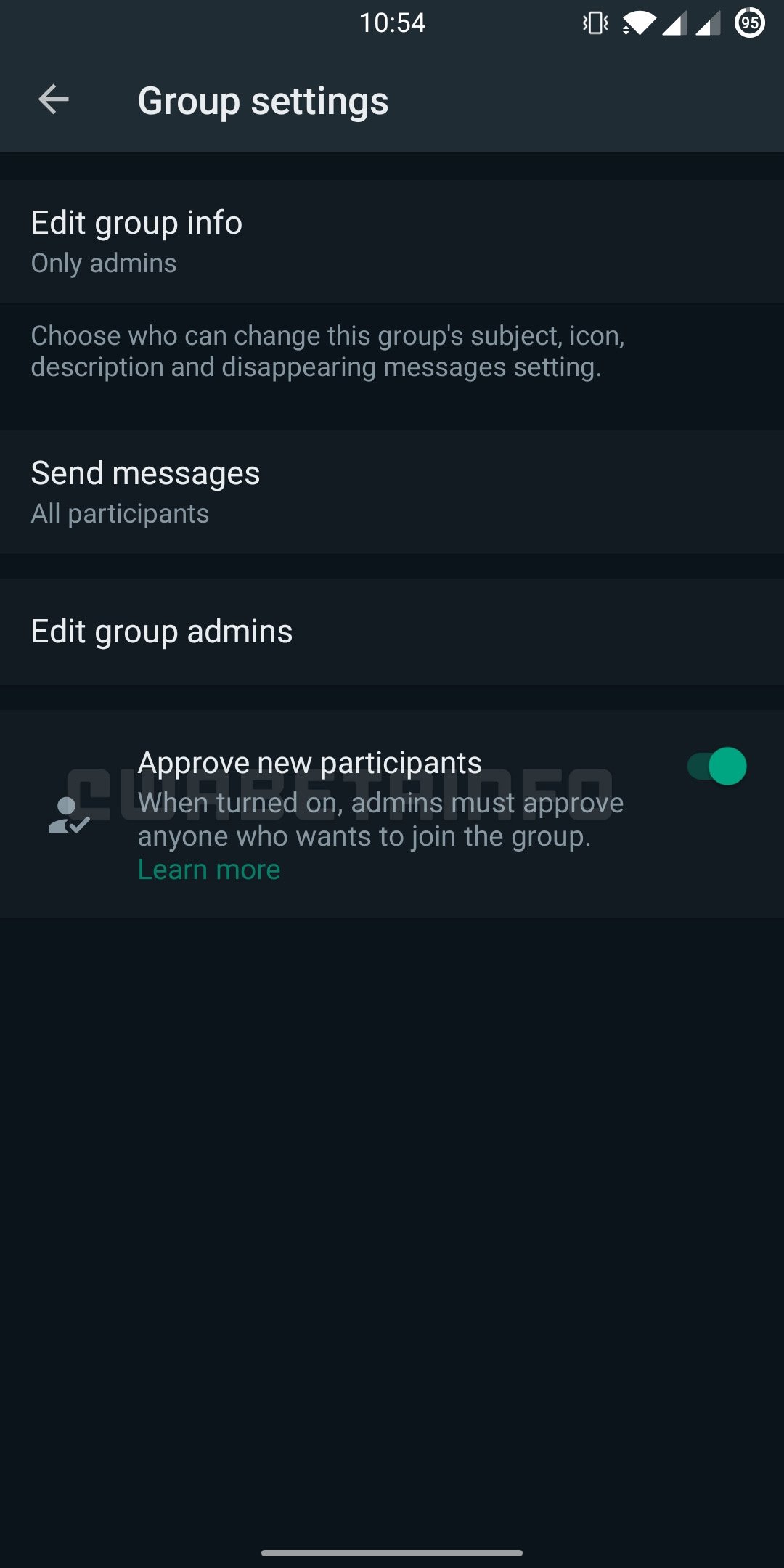 WhatsApp aprovação de membros
