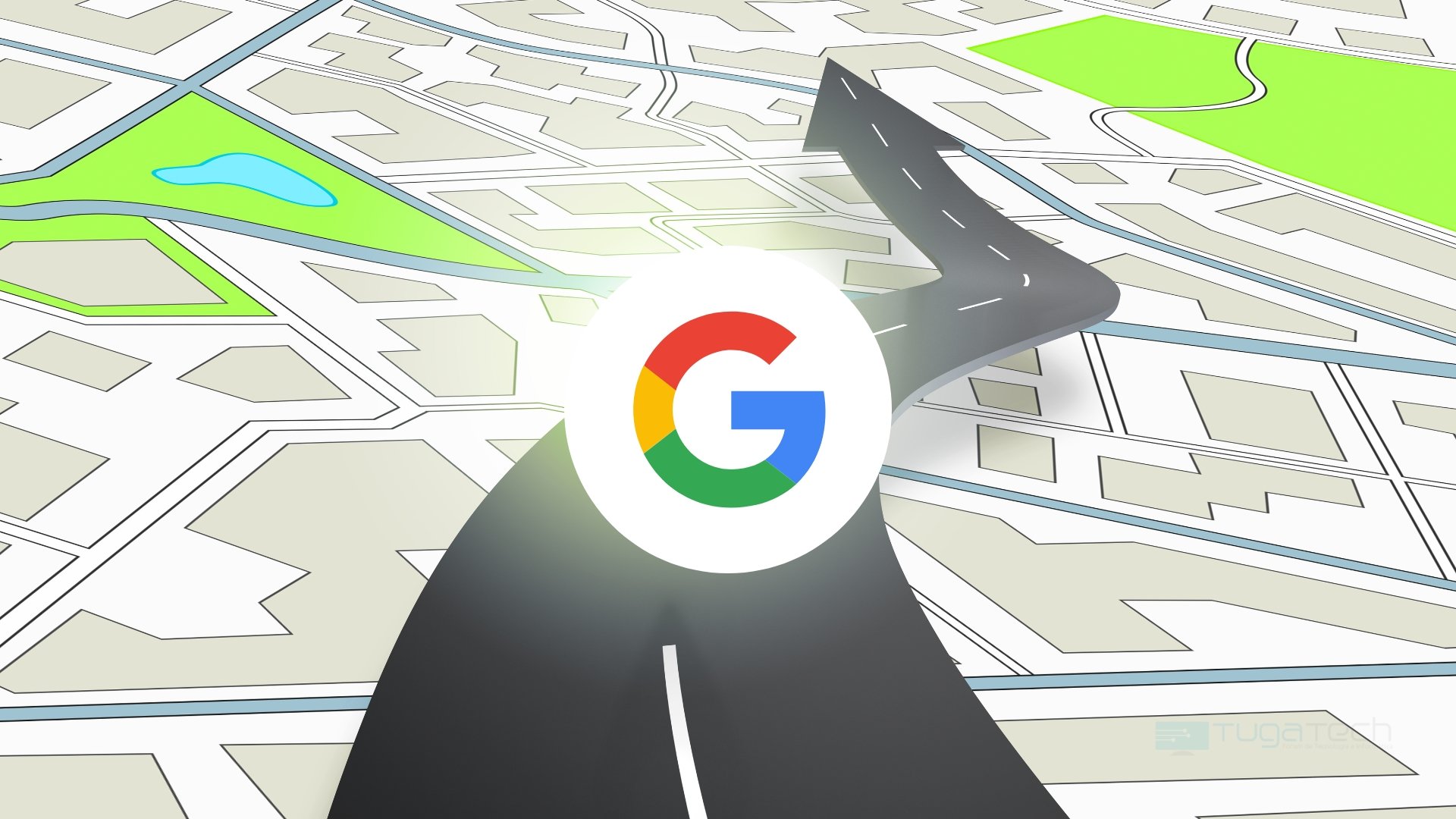 Google localização sobre mapa