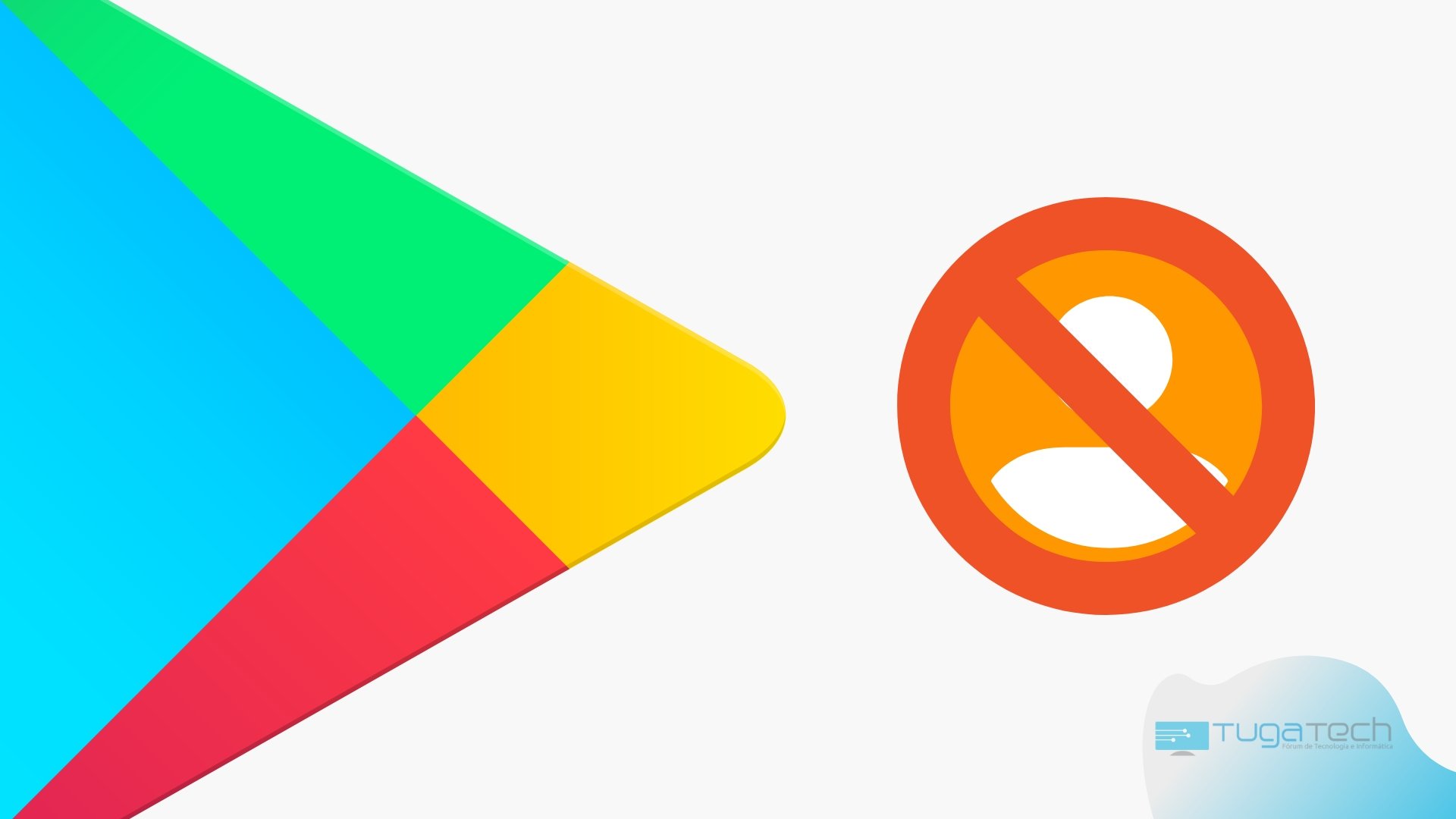 Google Play Store com sinal de utilizador bloqueado