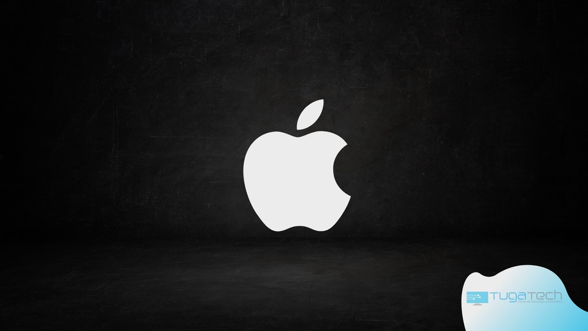 Logo da Apple sobre fundo escuro