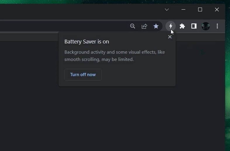poupança de bateria no Chrome