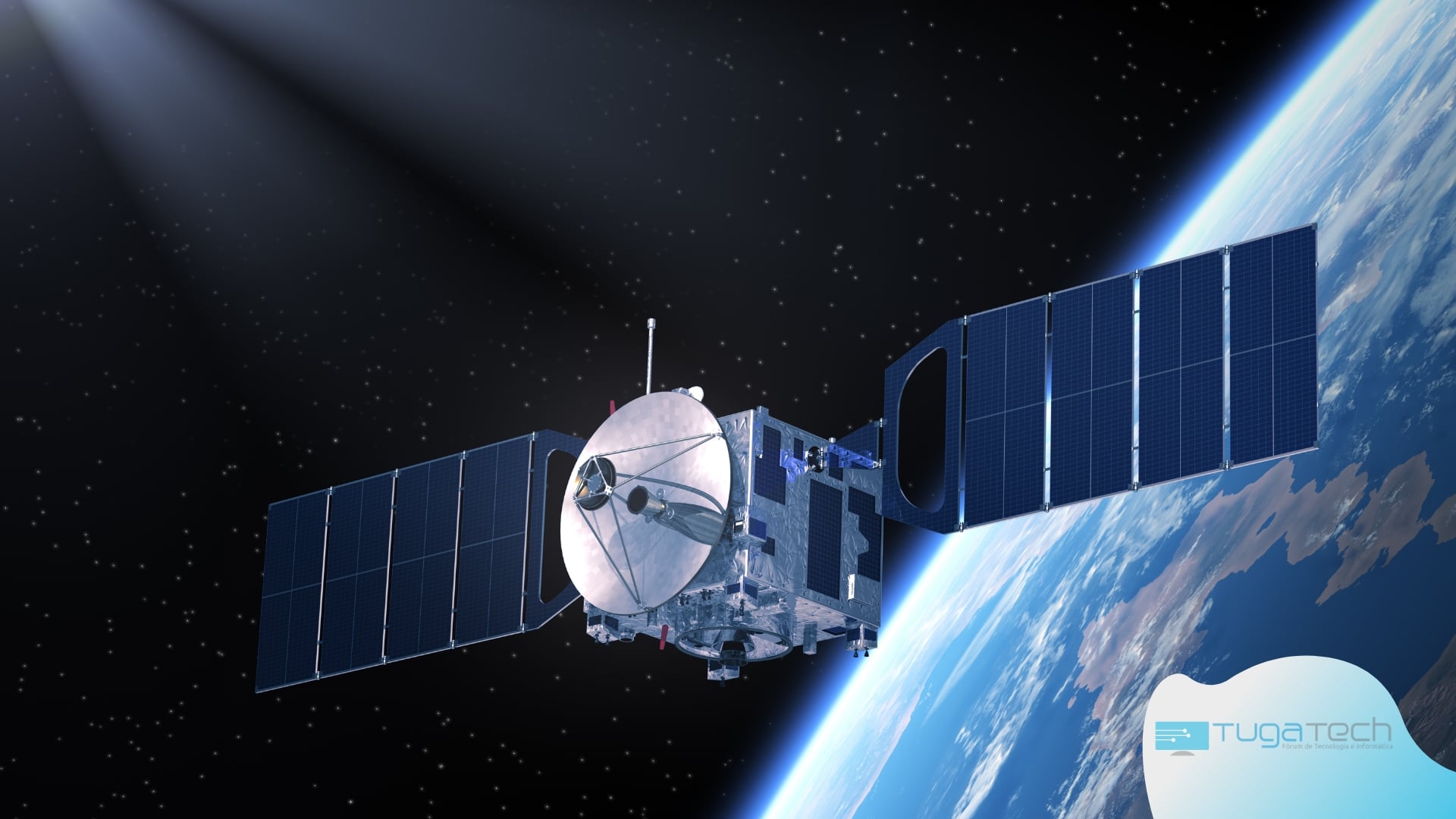 Satélite sobre a terra