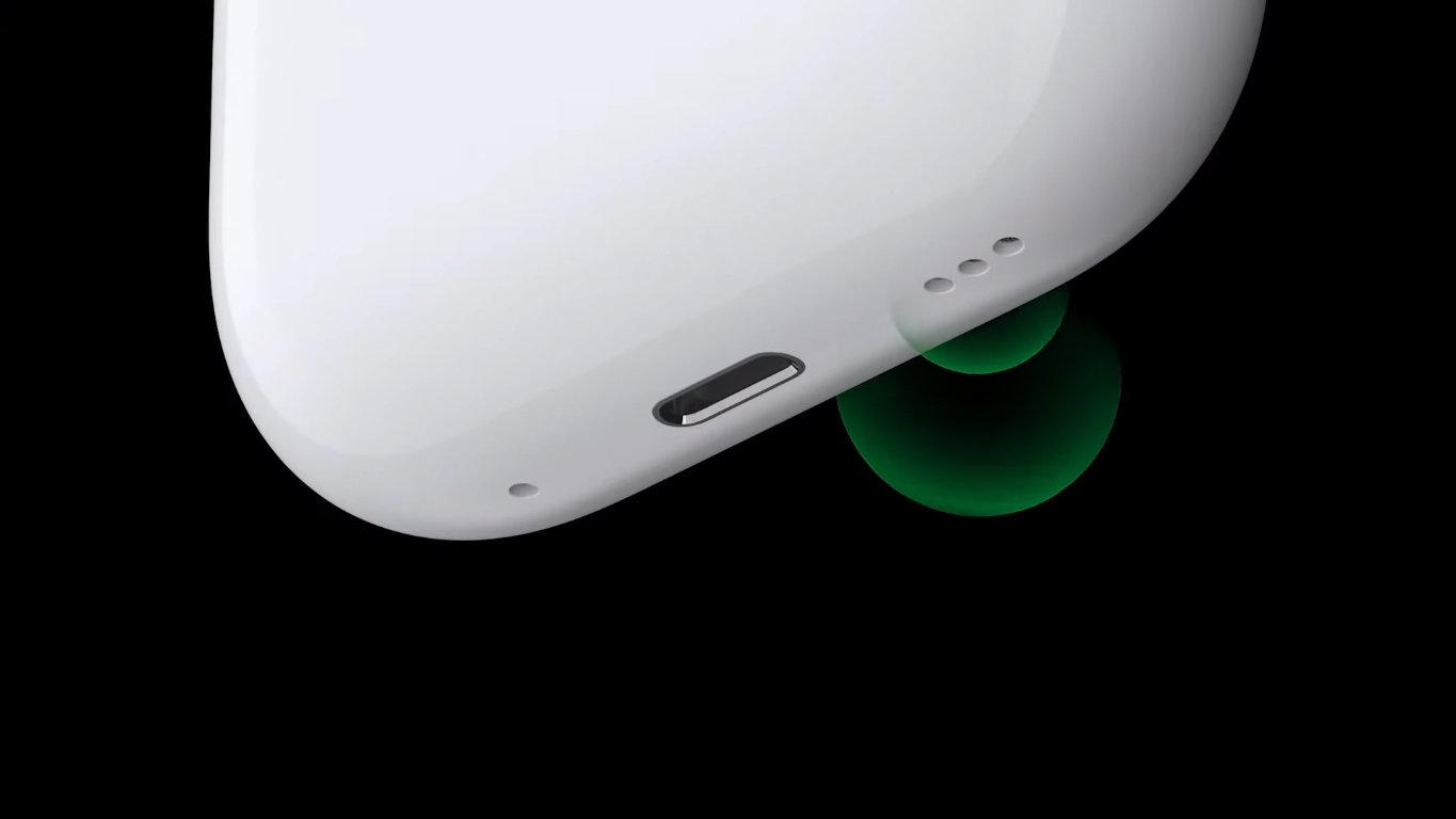 coluna na caixa de carregamento do Apple AirPods Pro 2