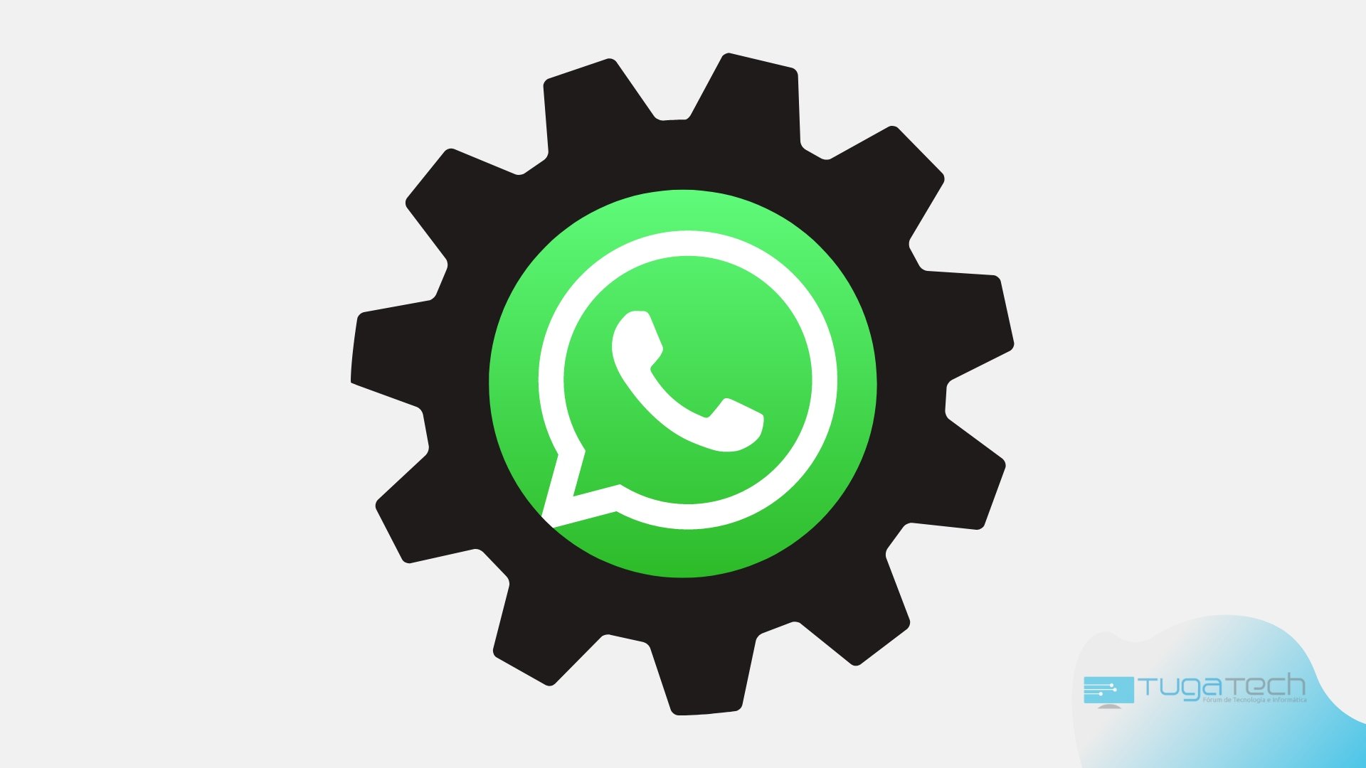 WhatsApp com engrenagem em volta do simbolo