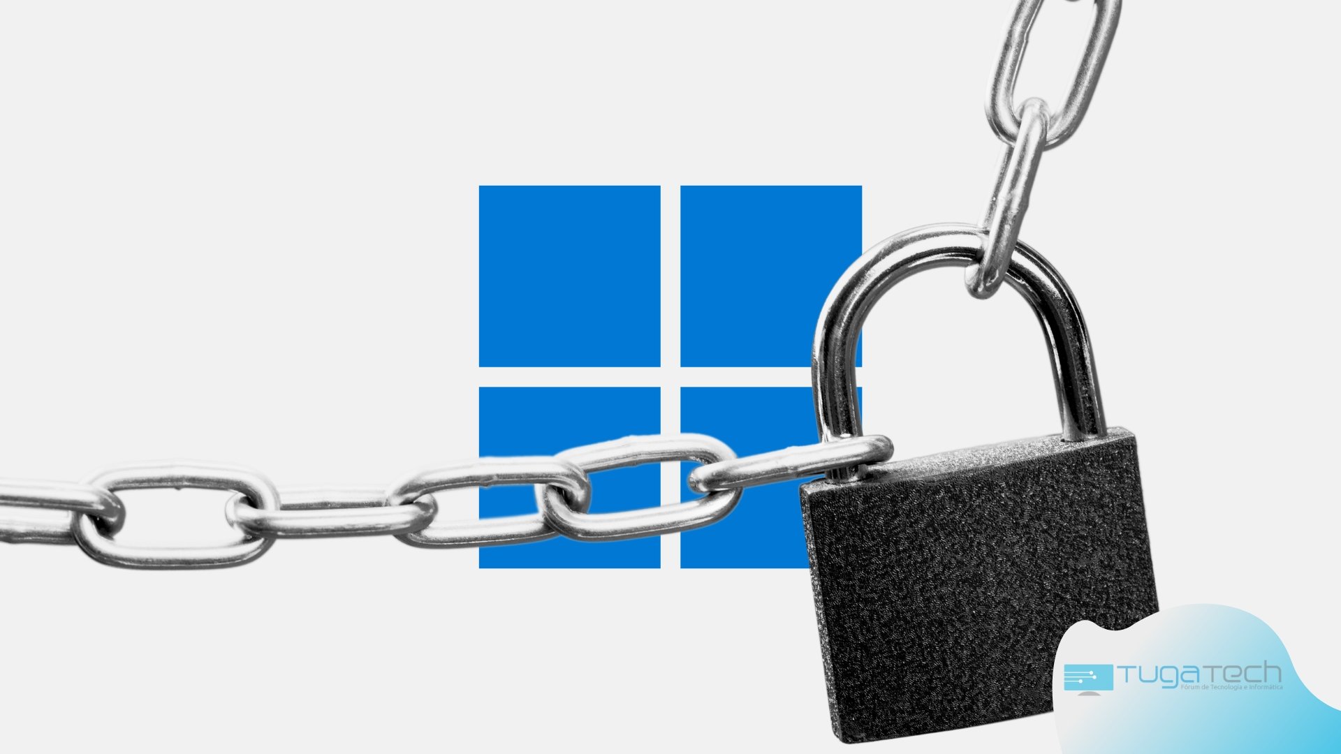 Windows 11 com cadeado em frente