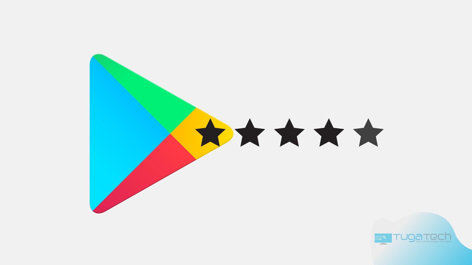 Google Play Store com estrelas de avaliação