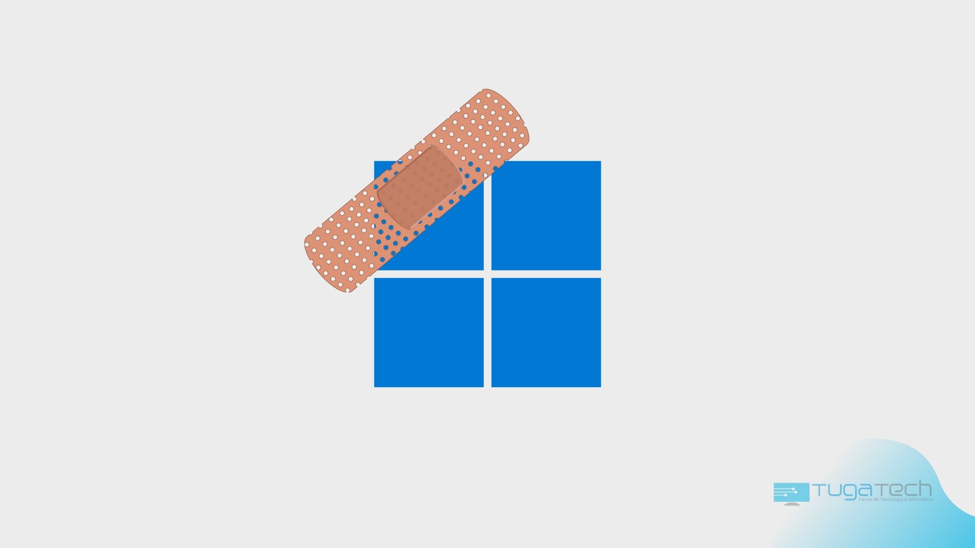 Windows 11 logo com um penso