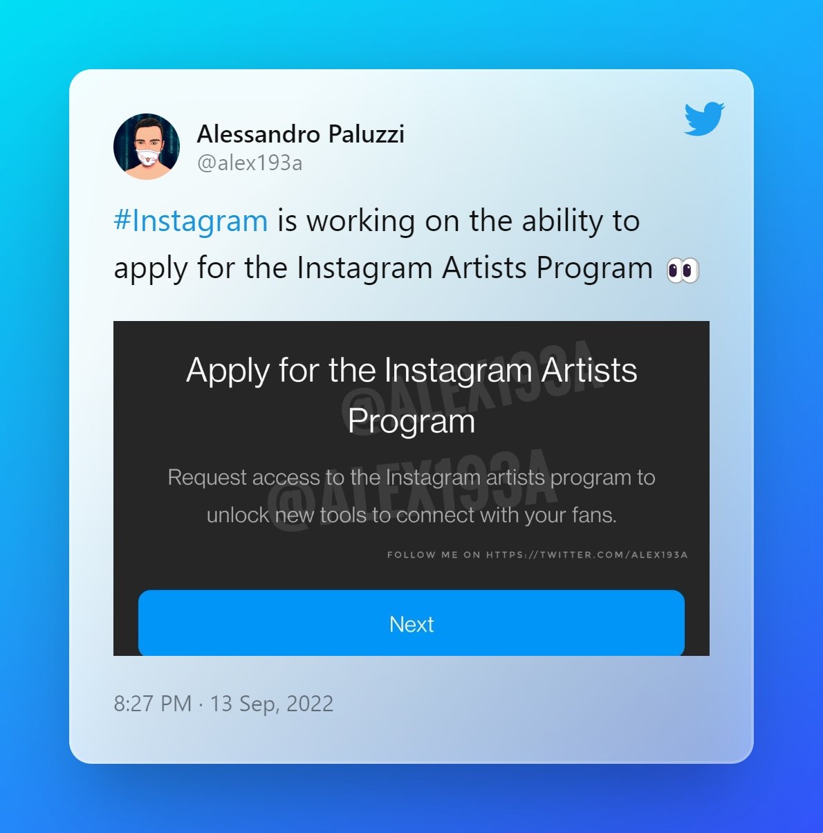 programa de artistas para o instagram