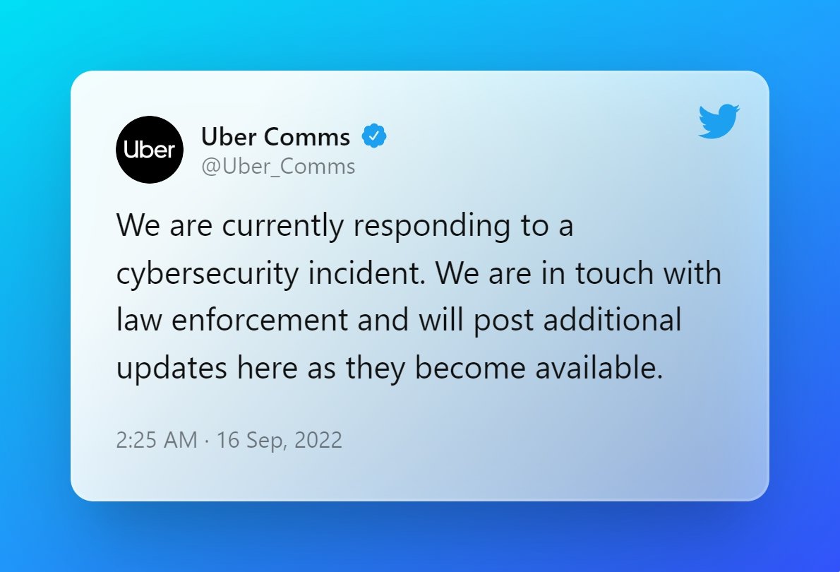 Ataque da uber confirmação da empresa