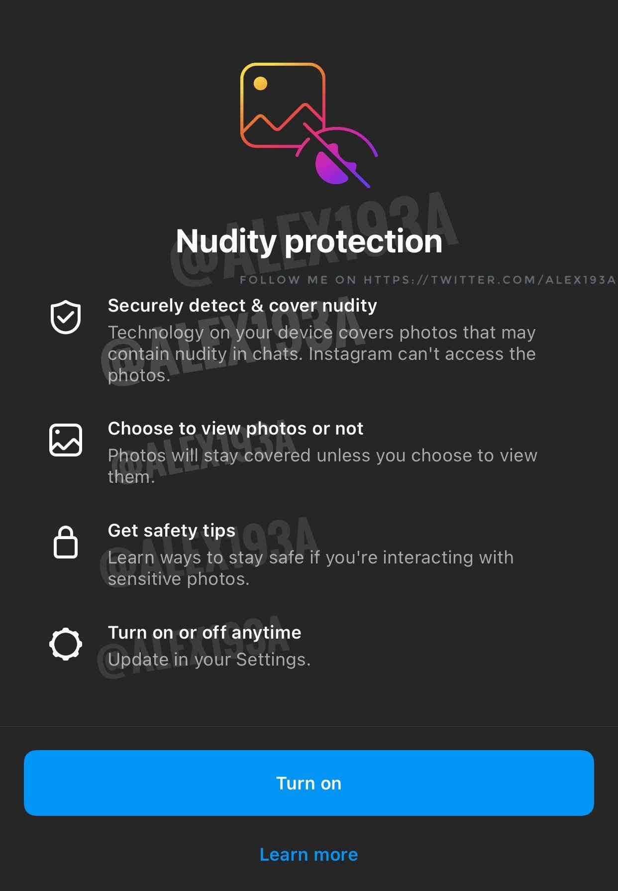 novidade do Instagram com filtro de nudez