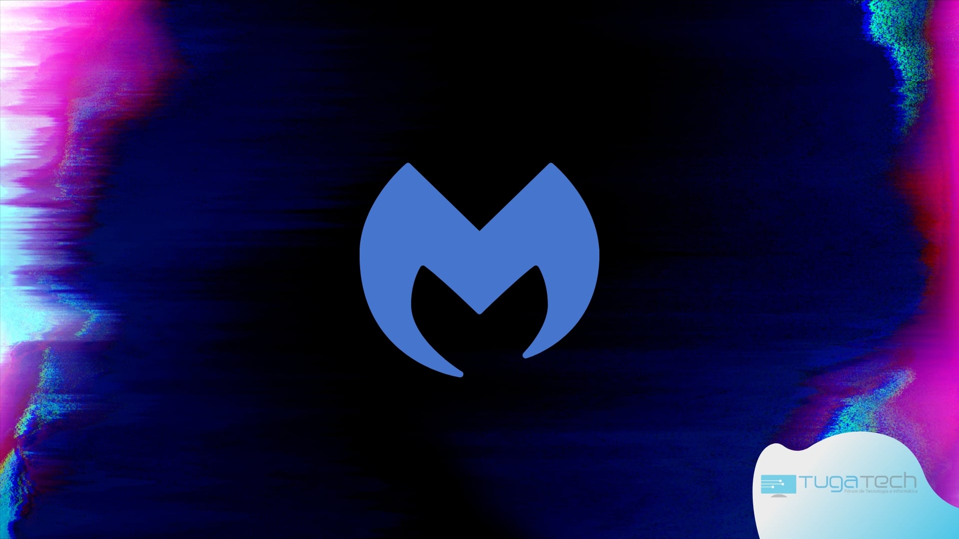 malwarebytes logo da aplicação sobre glitch