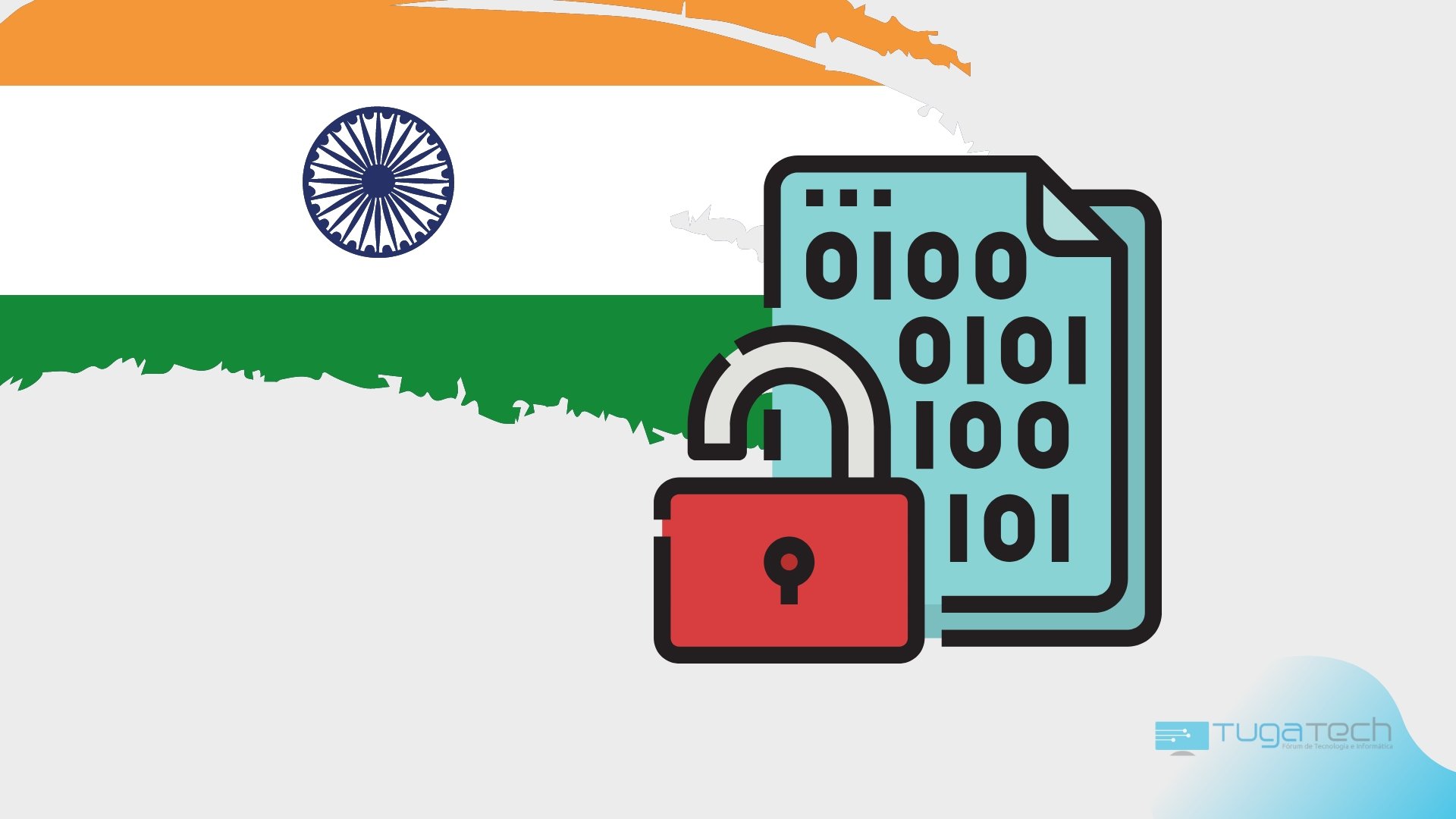 Bandeira da Índia com encriptação desbloqueada