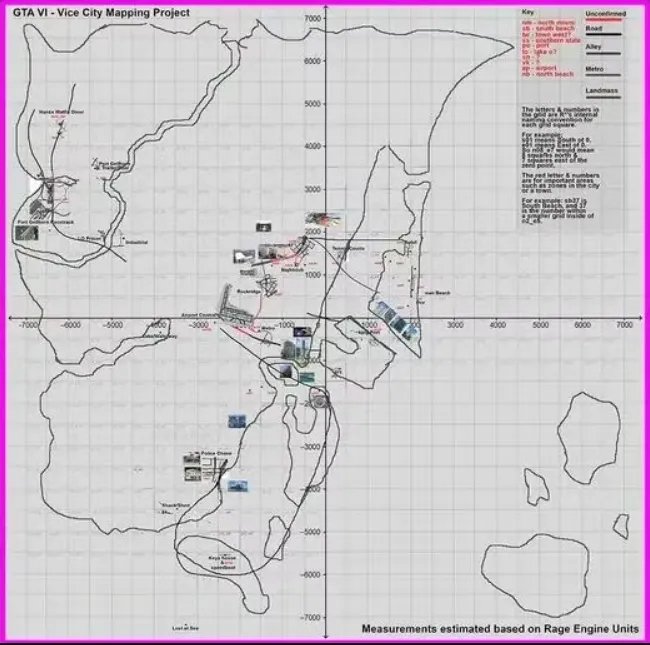 imagem do suposto mapa de GTA 6