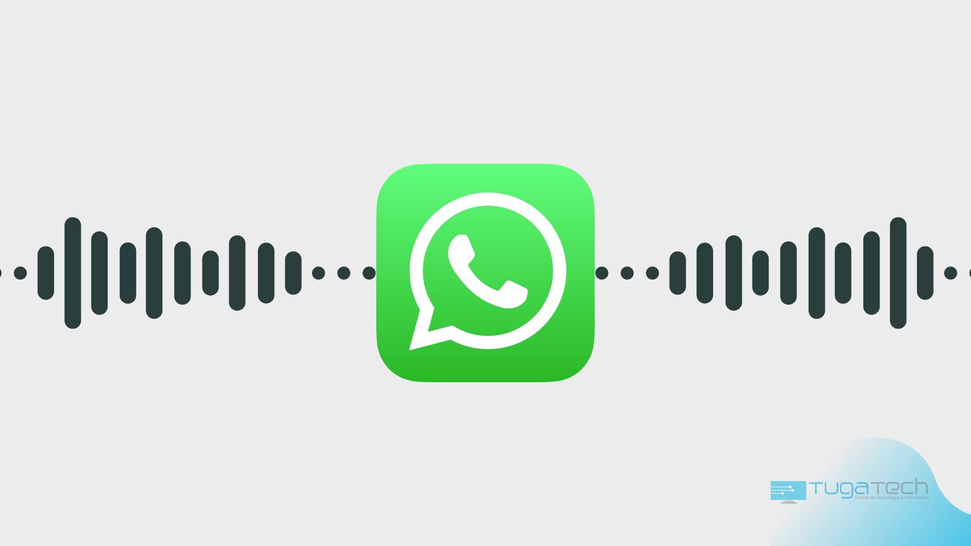 WhatsApp com fundo de mensagem de voz