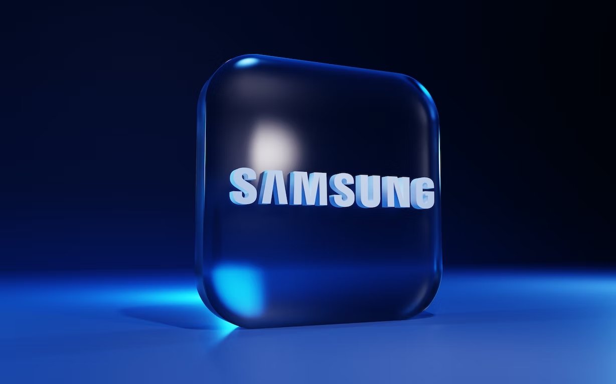 Samsung logo da empresa em 3D