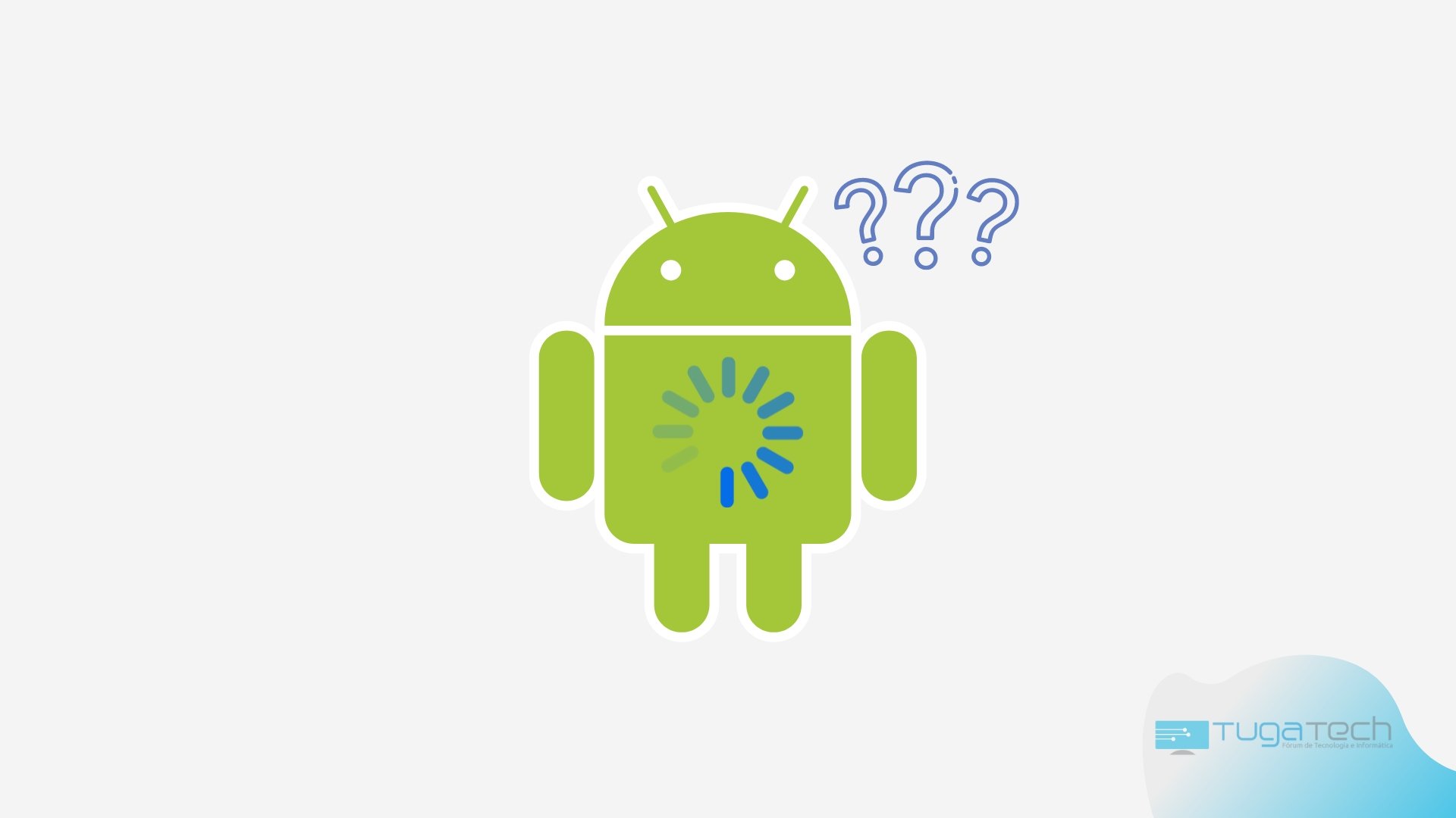 Android com logo de buffering