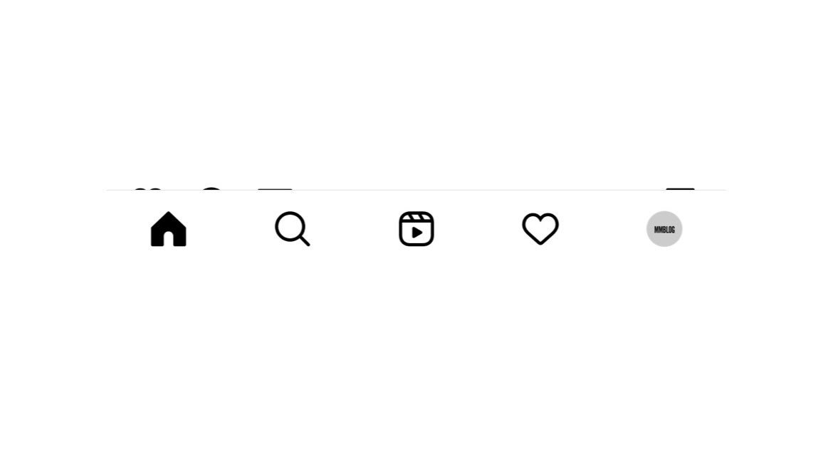 Instagram botões da barra de navegação