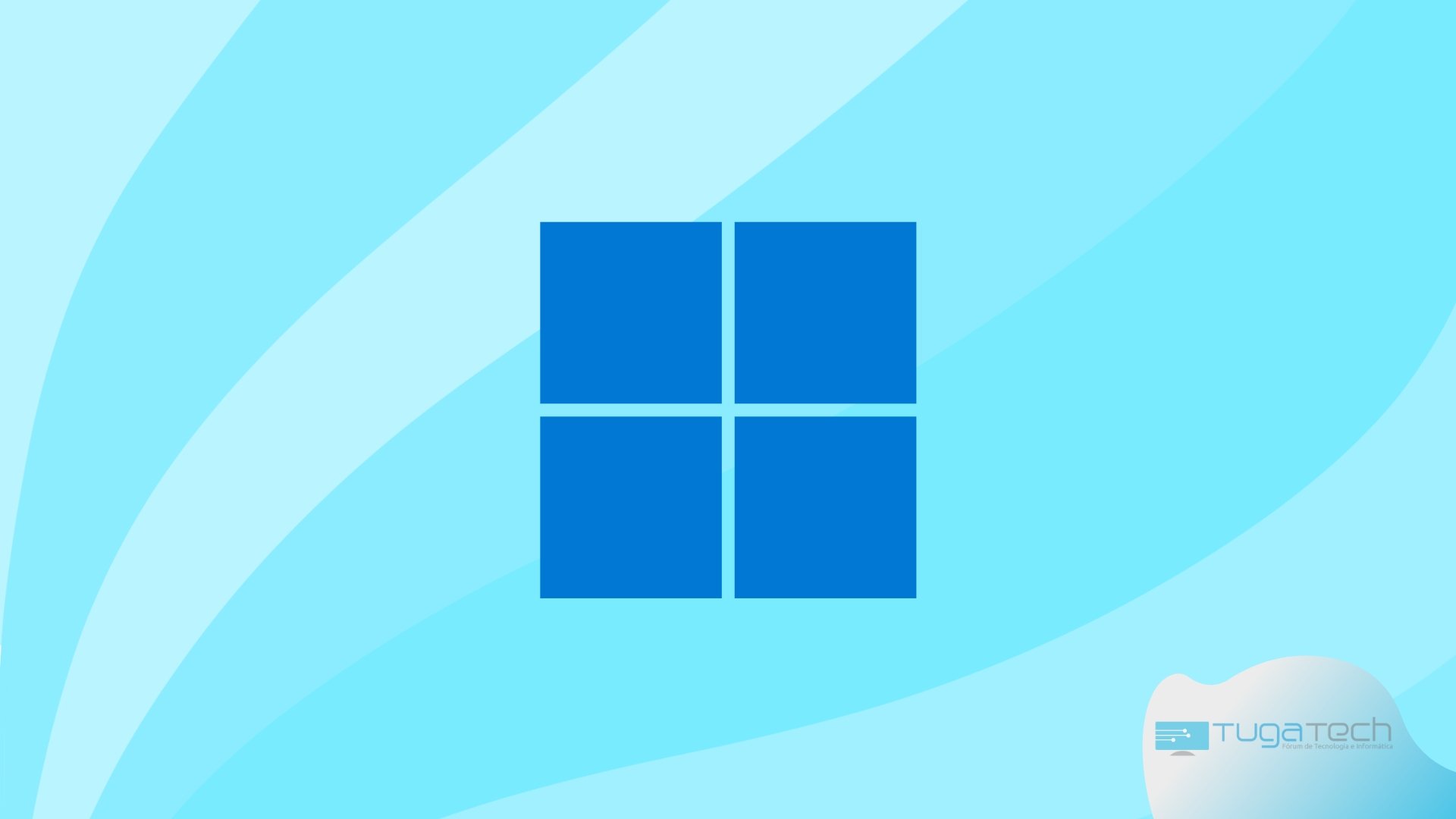 Windows 11 logo de fundo azul