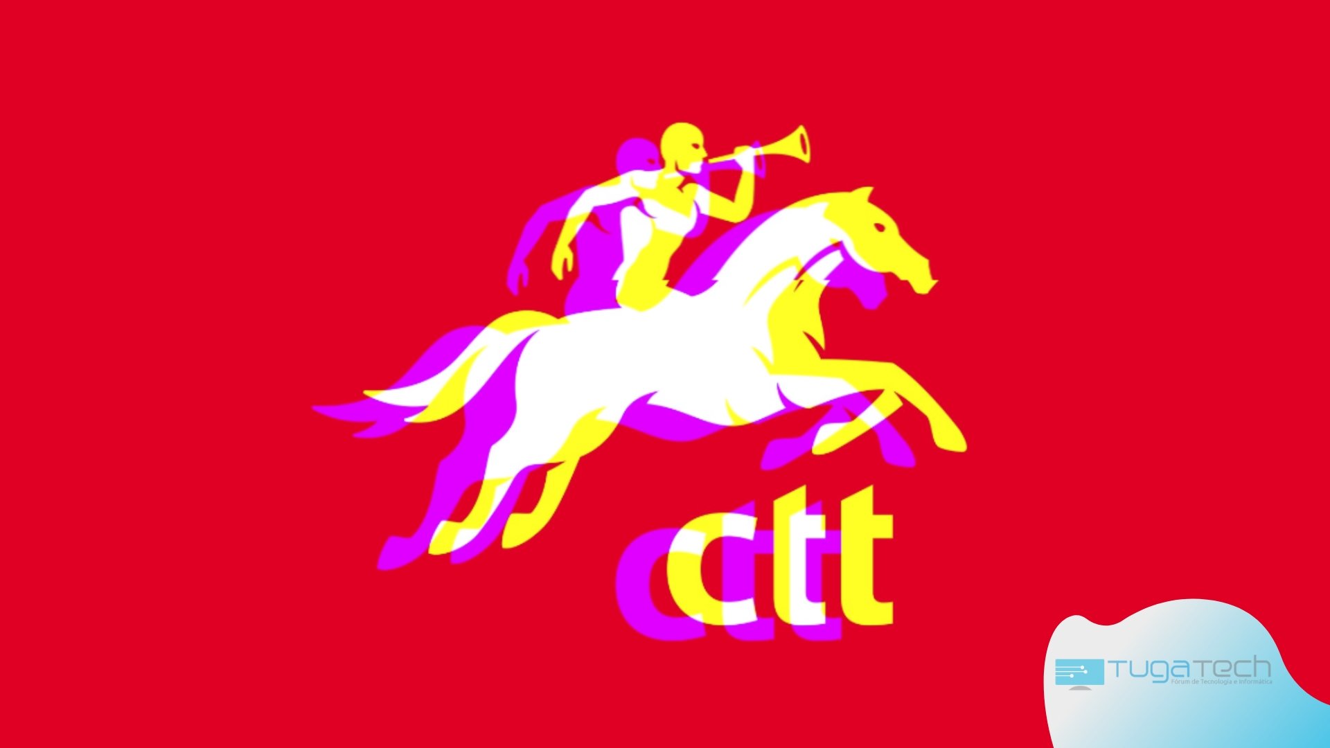 logo dos CTT com glitch