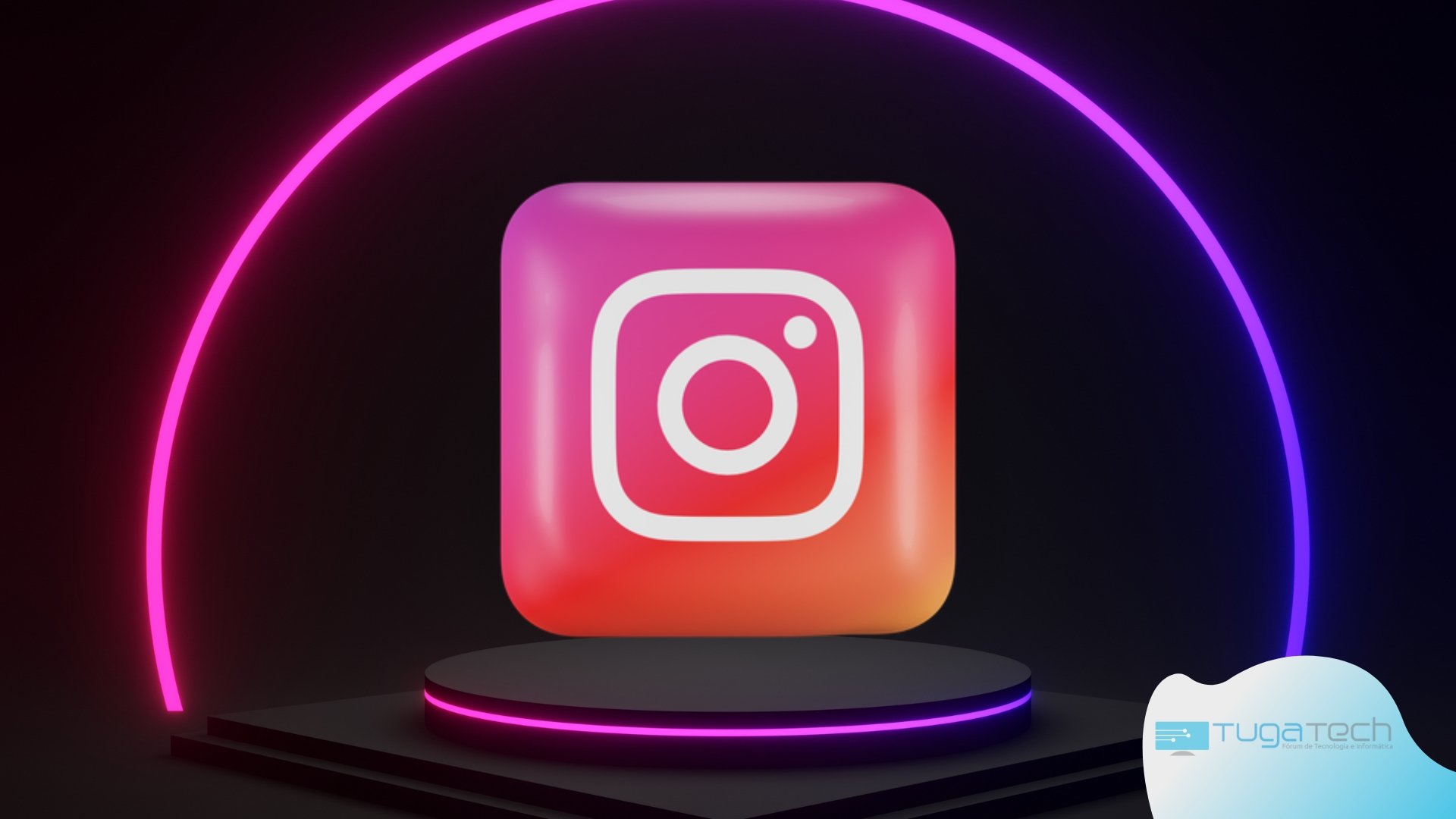 Instagram sobre arco colorido