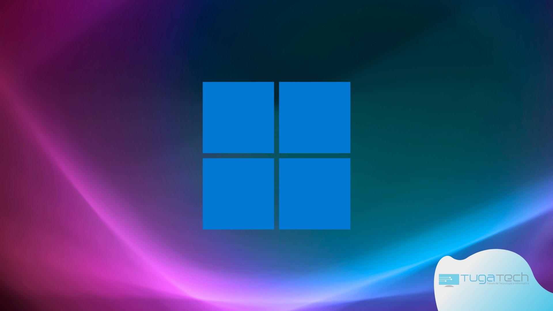 Windows 11 logo sobre fundo do vista