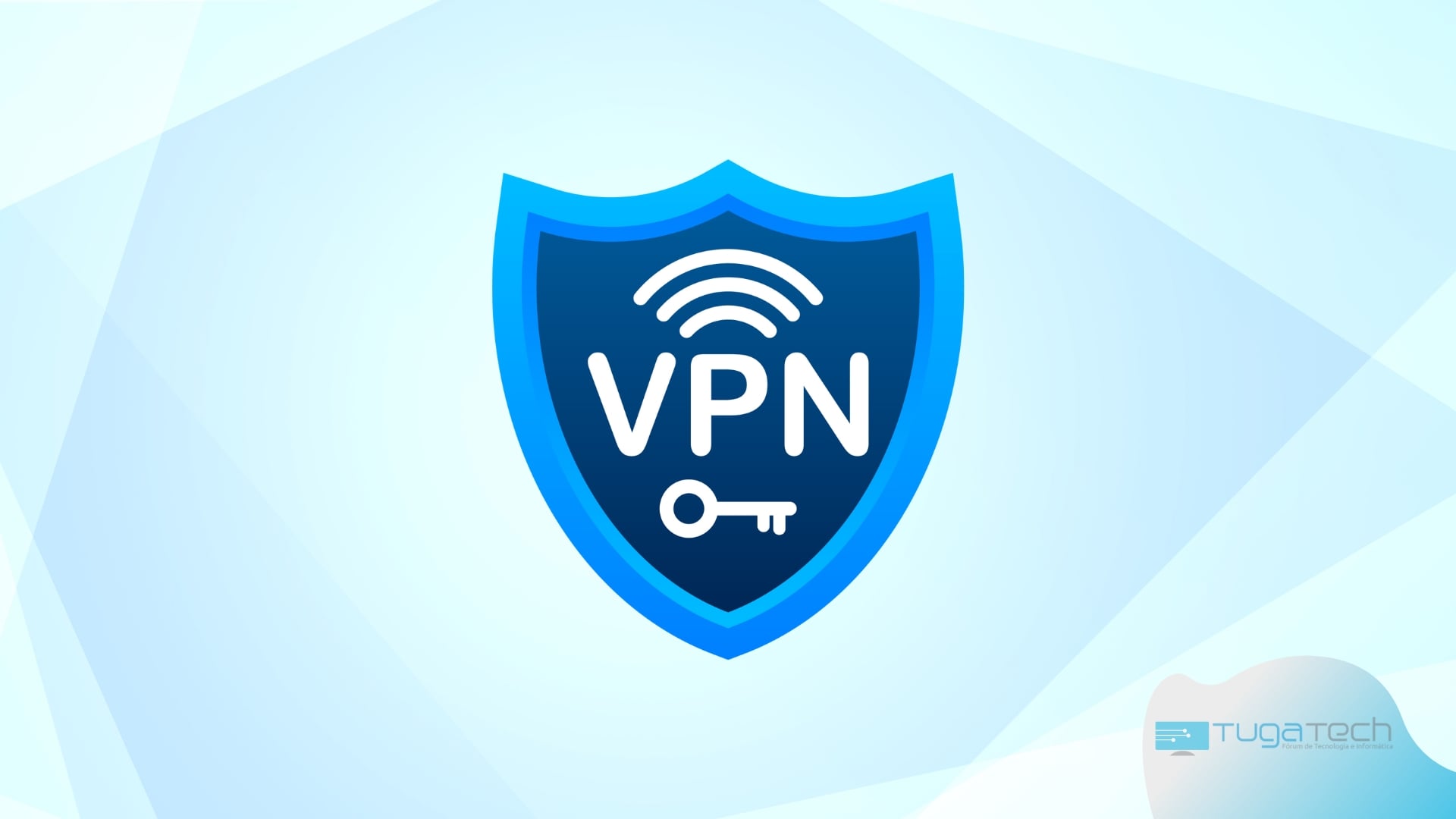 VPN sobre fundo azul