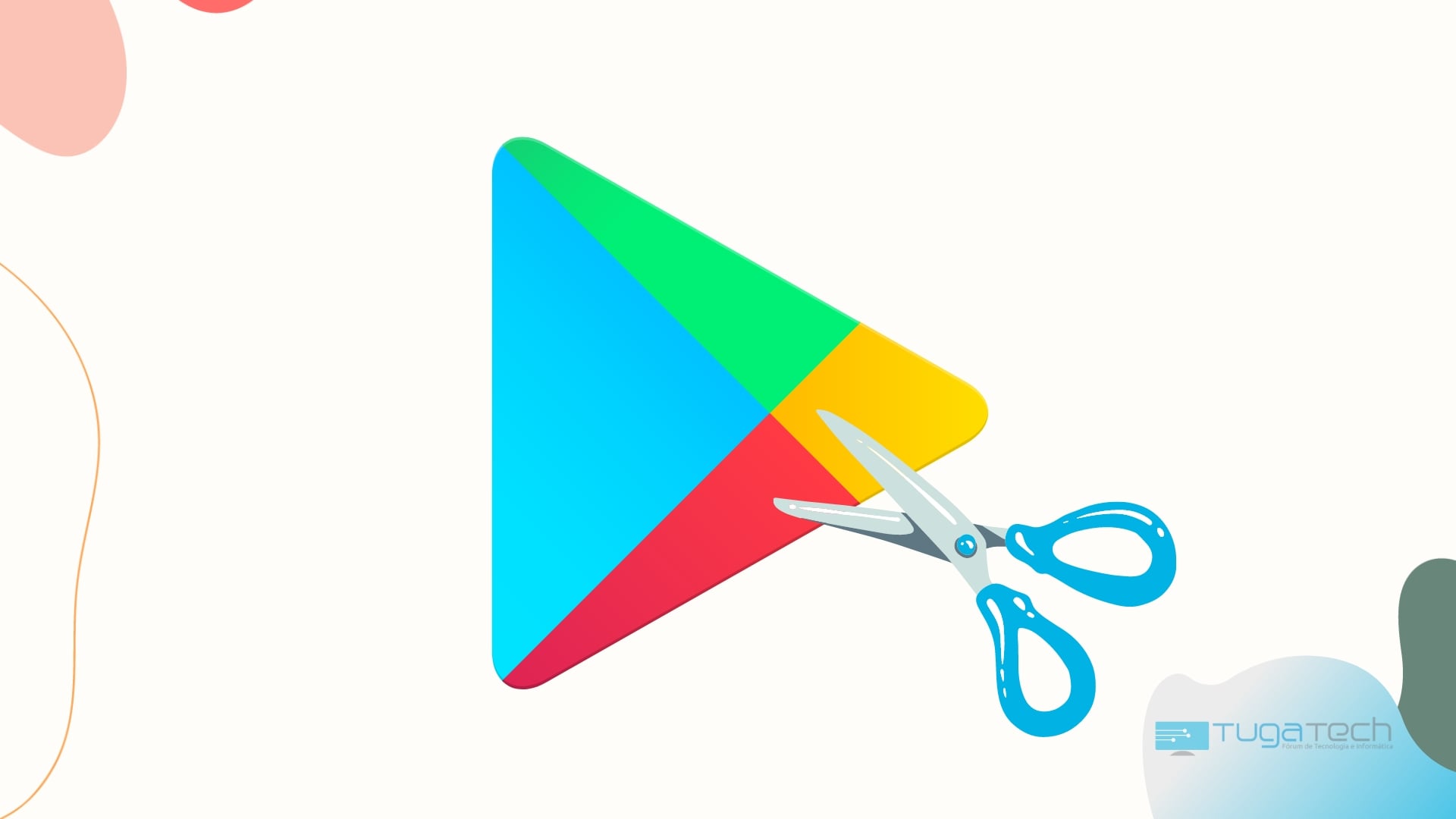 Google Play Store com cortes