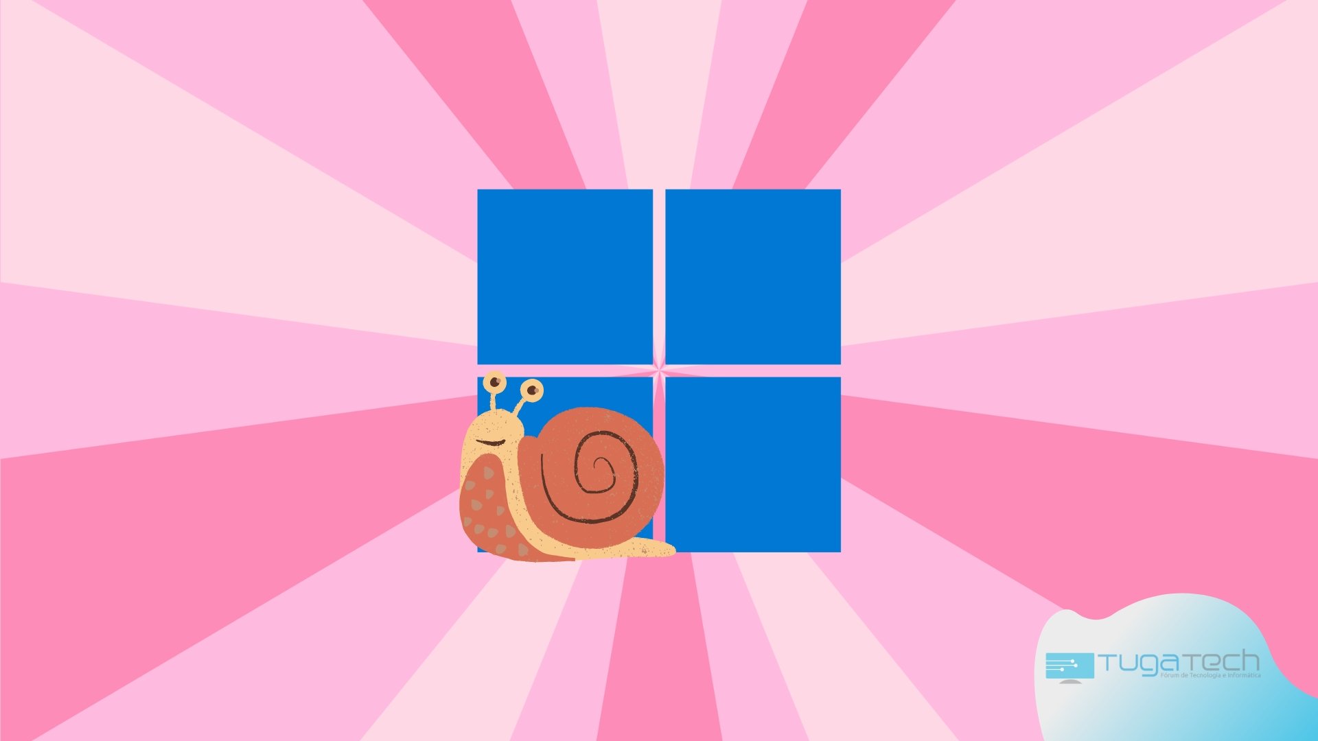 Windows 11 com um caracol em desempenho
