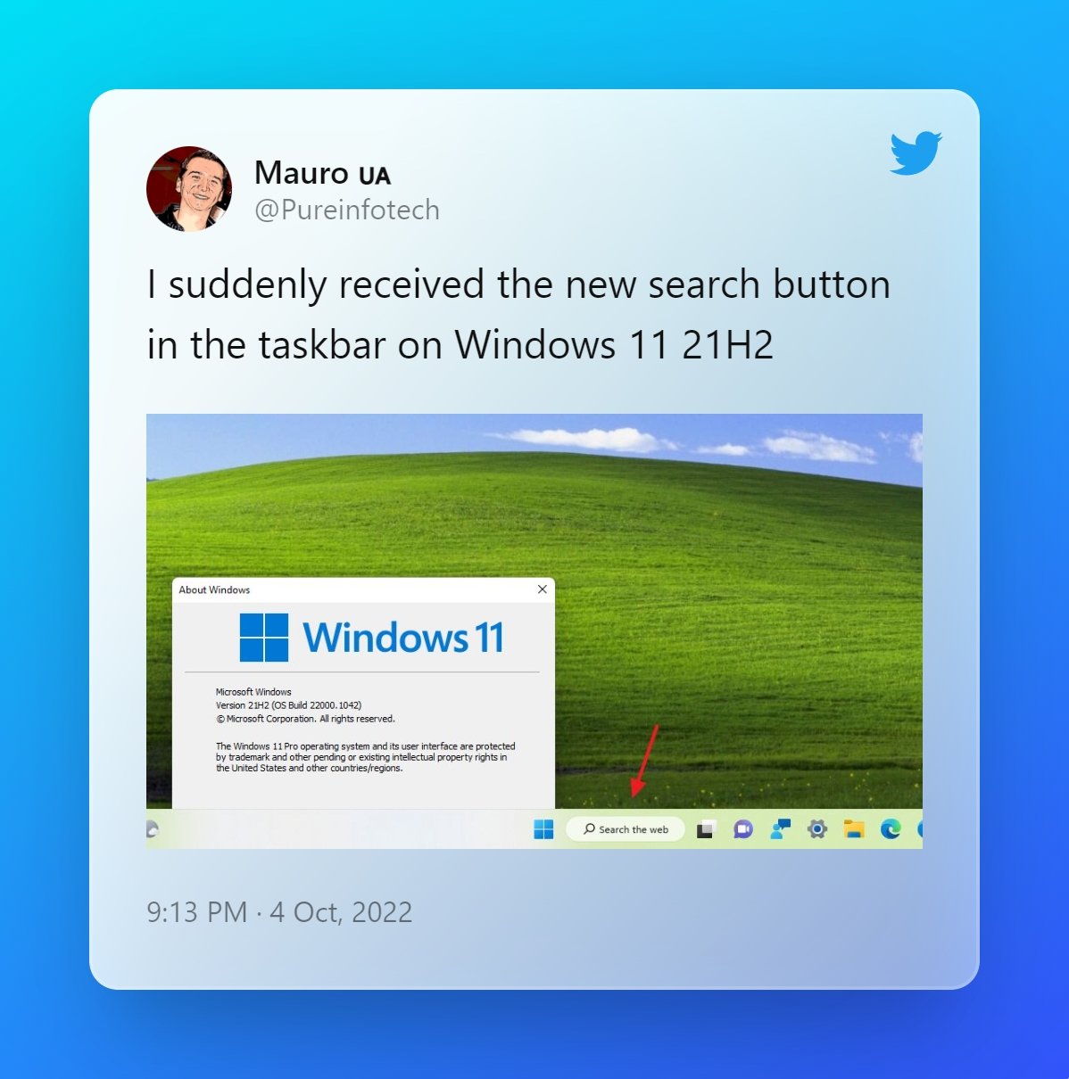 confirmação de funcionalidade do windows em versão antiga