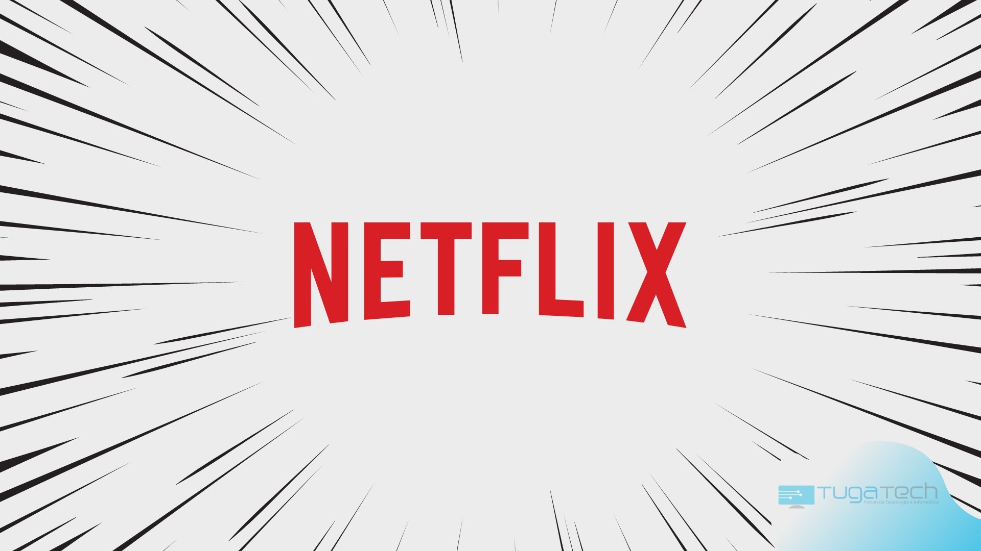 Netflix logo sobre fundo de velocidade