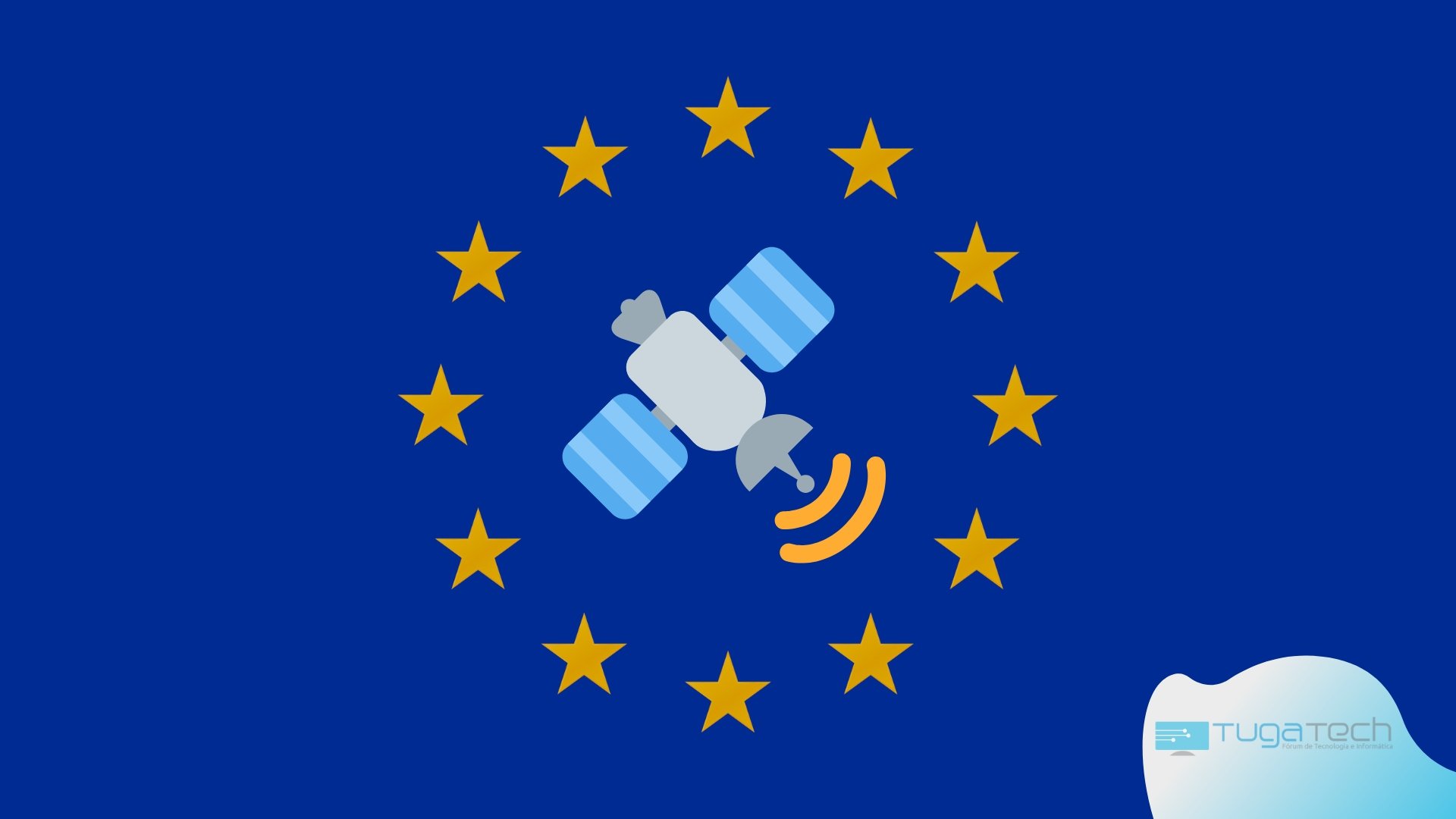União Europeia sobre satélite