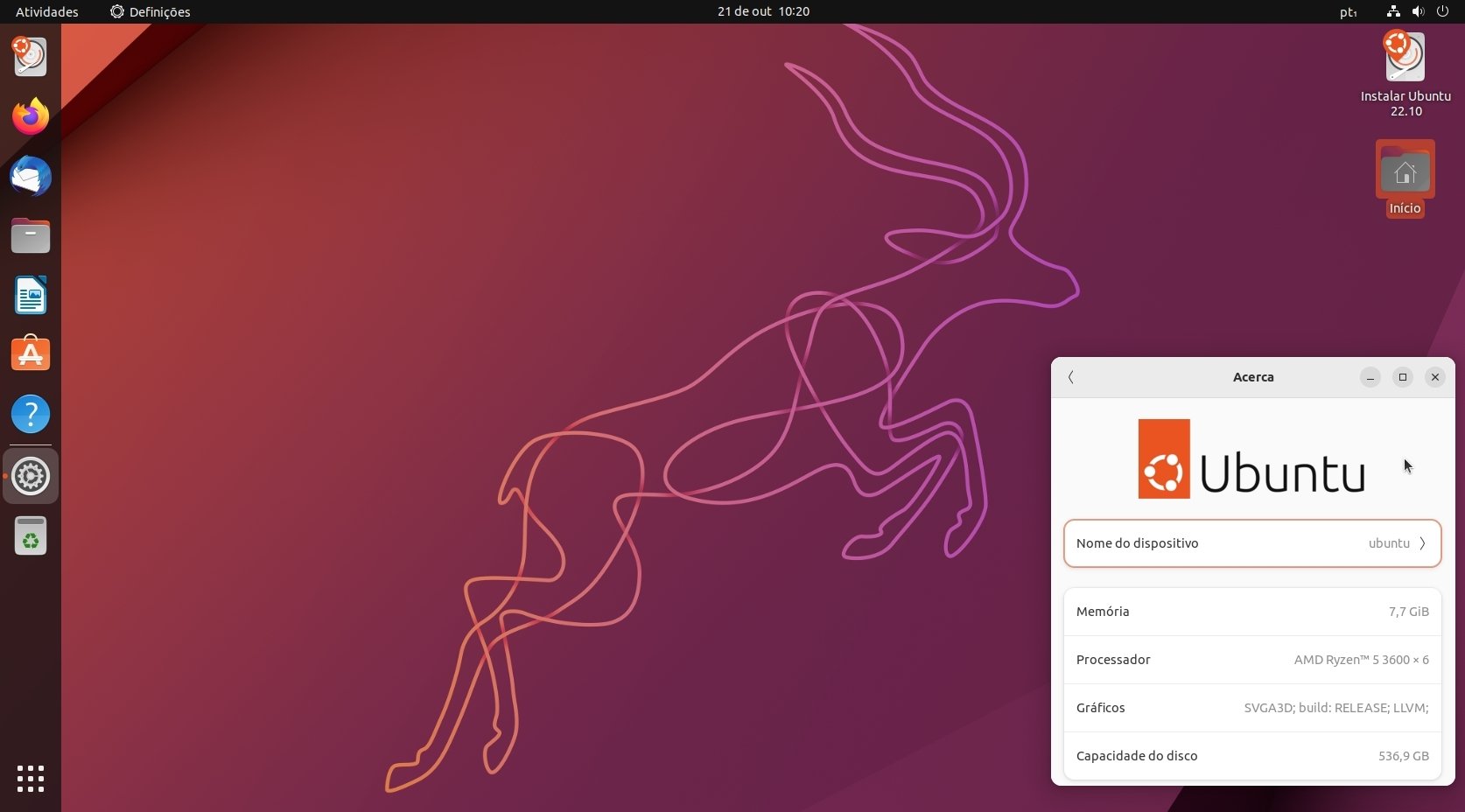 nova versão do Ubuntu 22.10