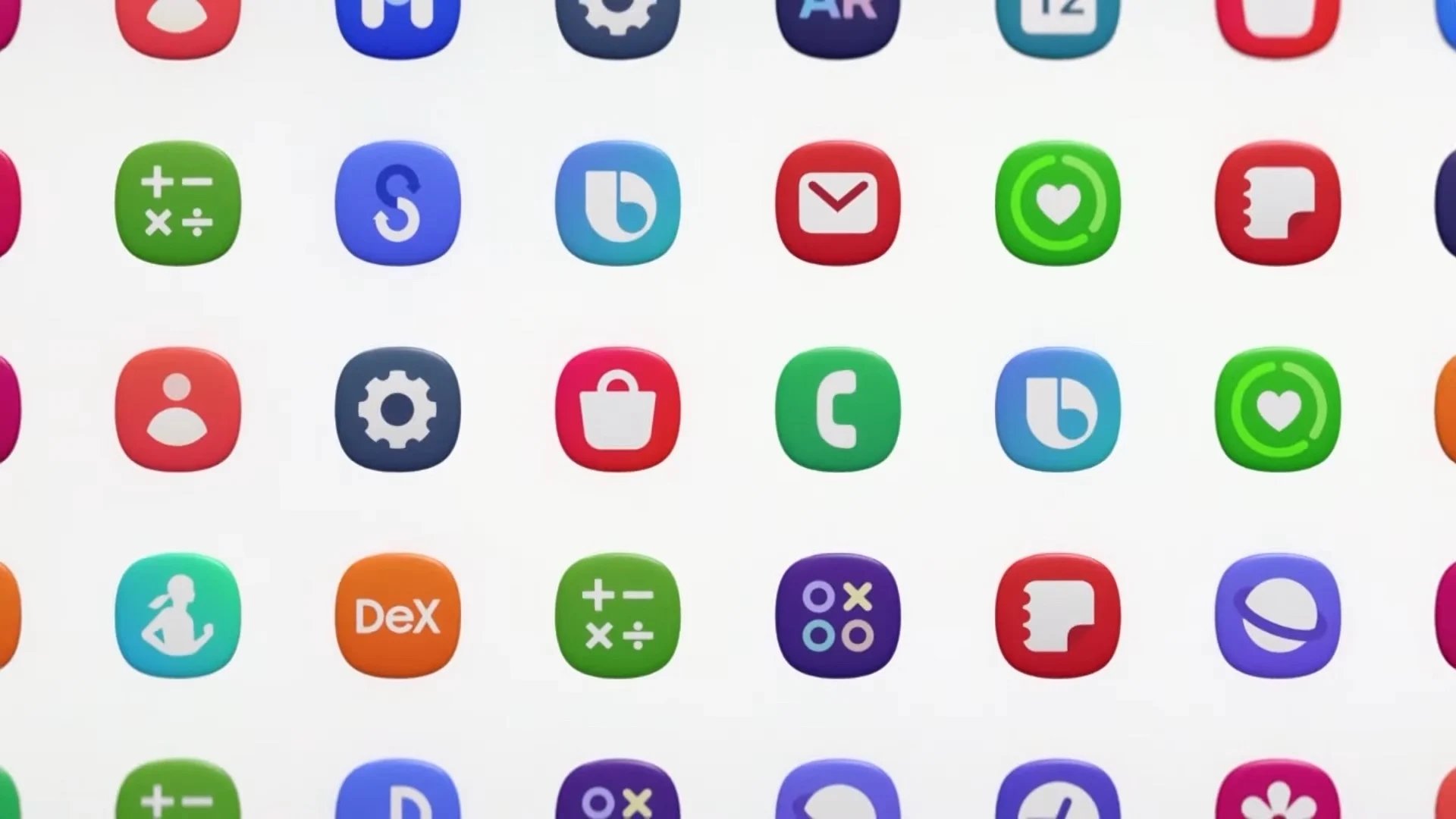 Samsung One UI ícones da interface