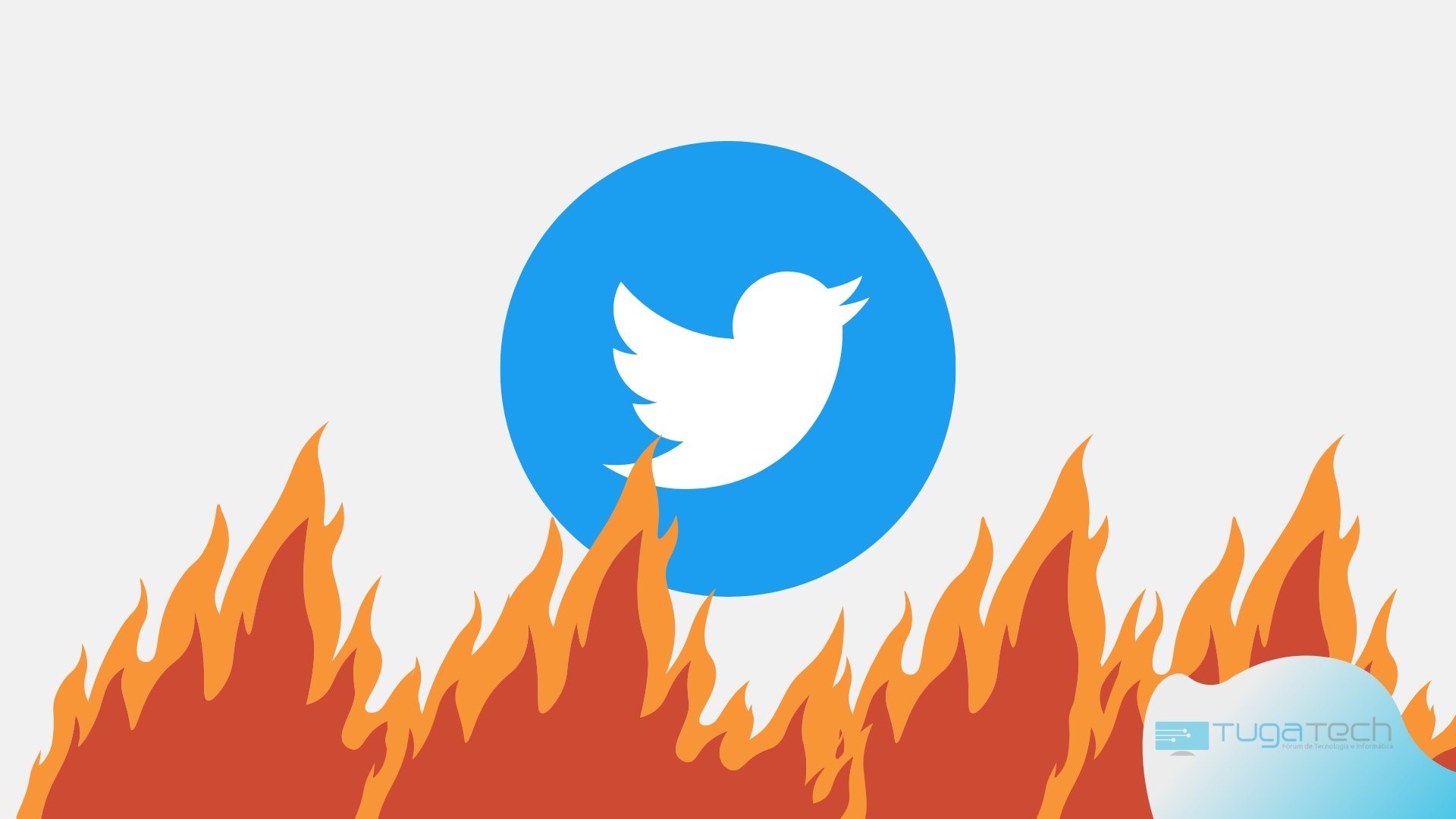Twitter sobre fogo